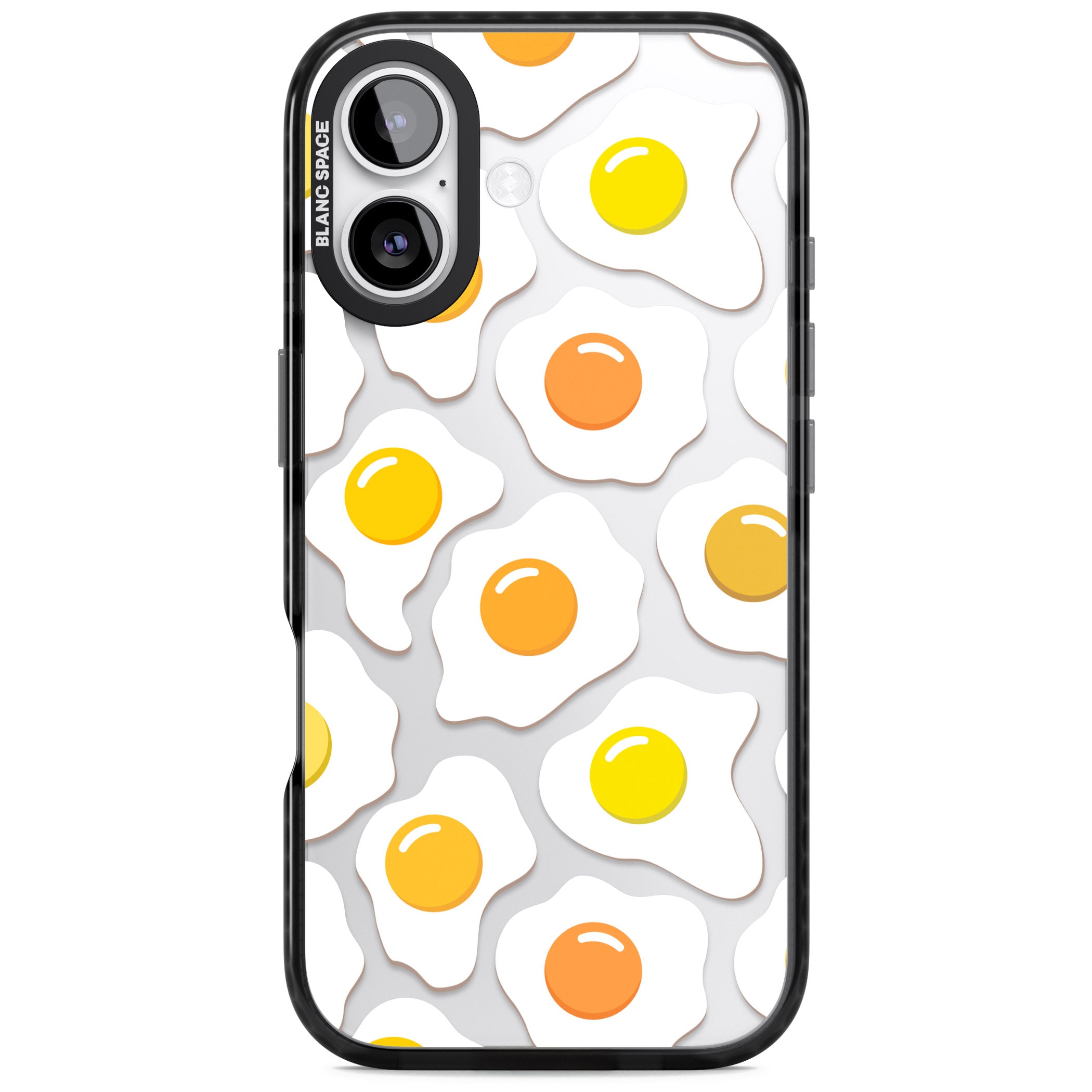 Fried Egg Pattern iPhone 17 Impact Black Phone Case
