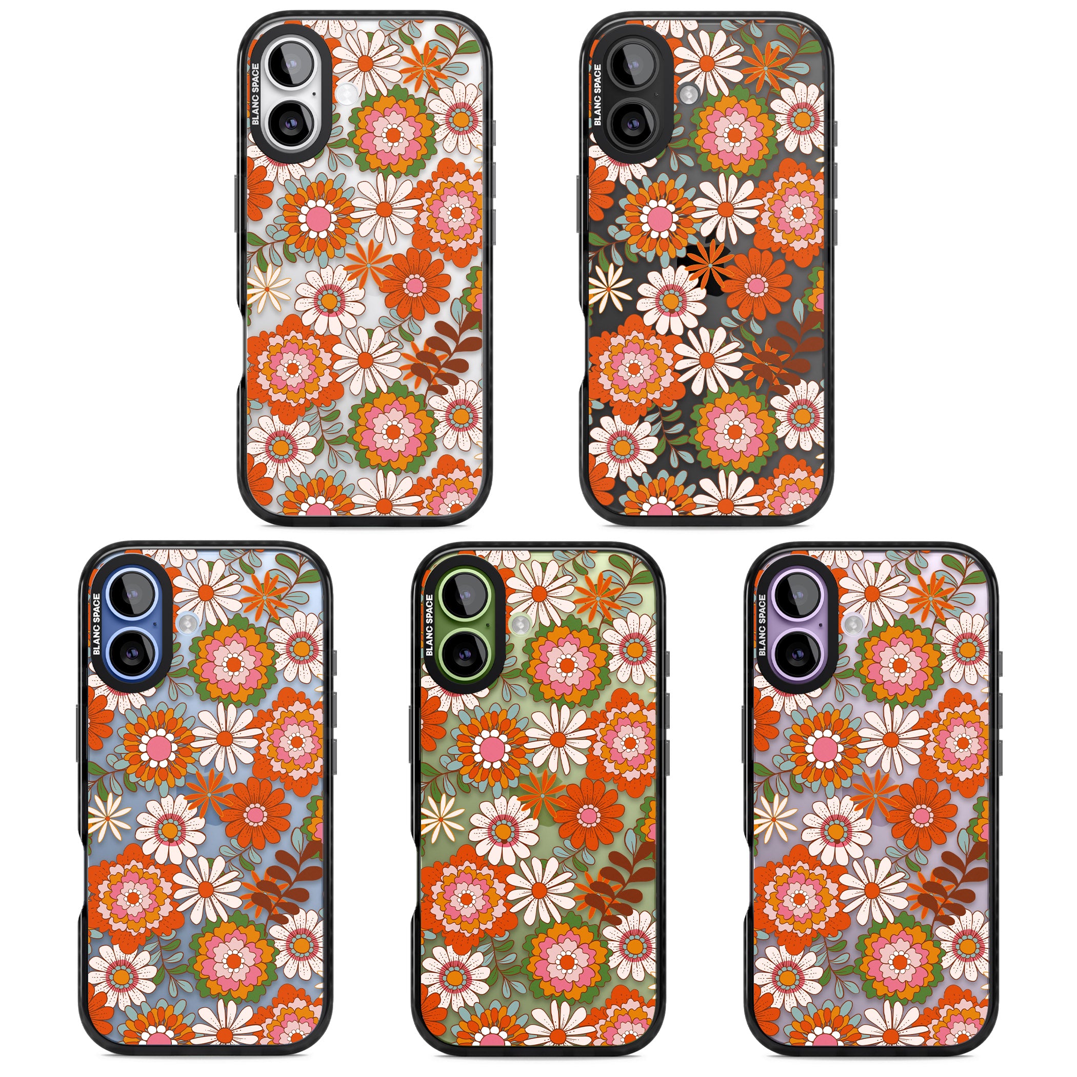 Seventies Bloom iPhone 17 Impact Black Phone Case APT Impact Protection