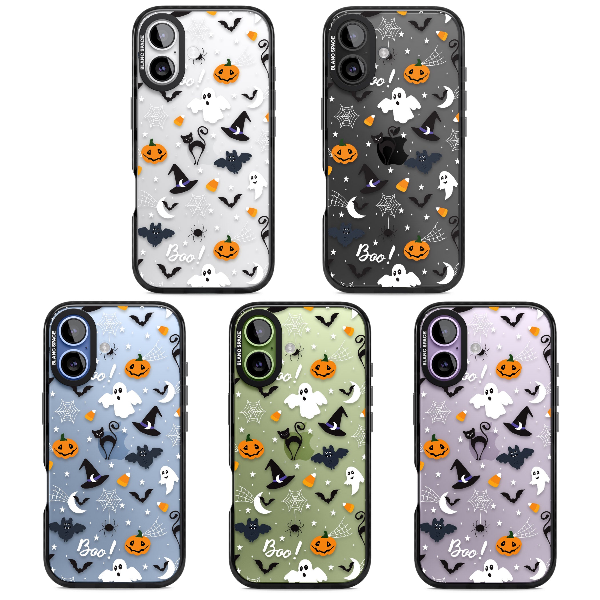 Halloween Mix Pattern iPhone 17 Impact Black Phone Case APT Impact Protection