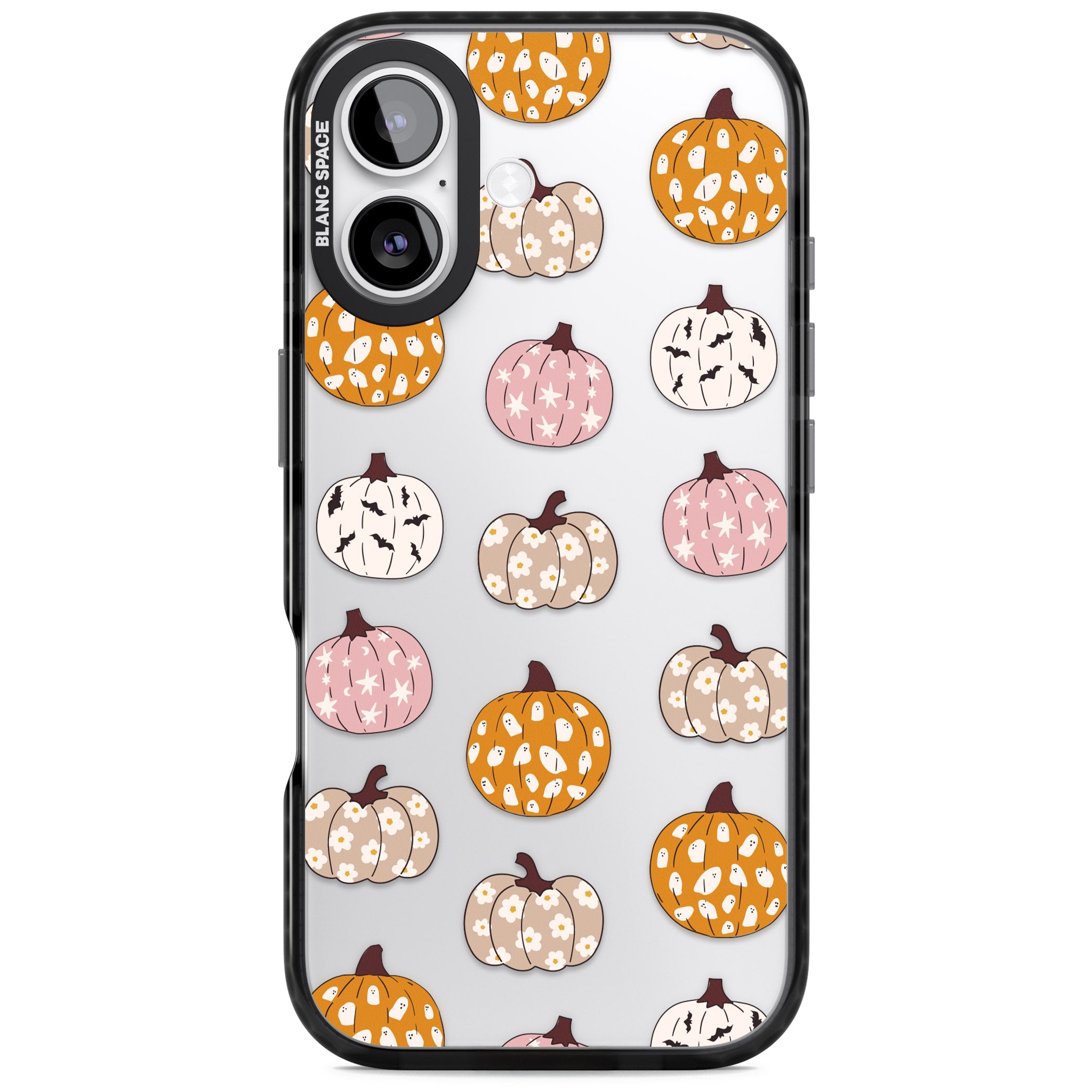 Floral Pumpkins iPhone 17 Impact Black Phone Case
