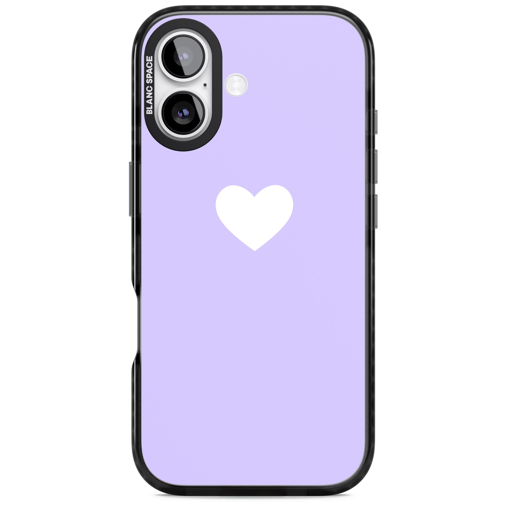 Pale Purple Heart iPhone 17 Impact Black Phone Case