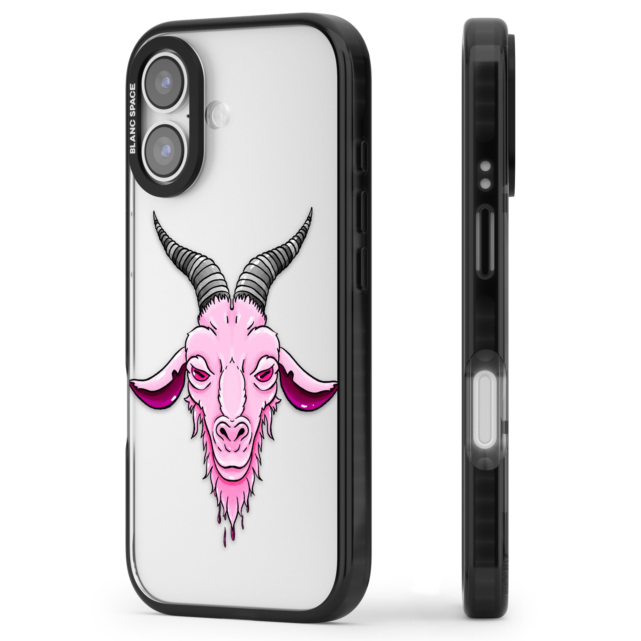 Ba Phomet iPhone 17 Impact Black Phone Case Side Profile