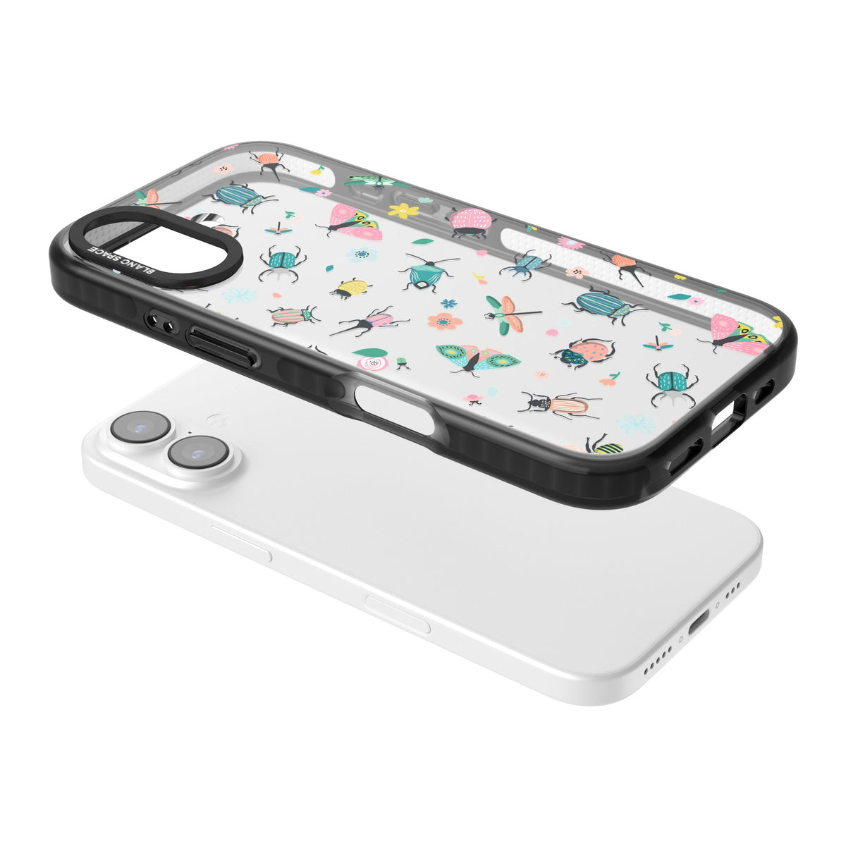 Bug Life iPhone 16 / iPhone 16 Plus / iPhone 17 Impact Black Phone Case angled