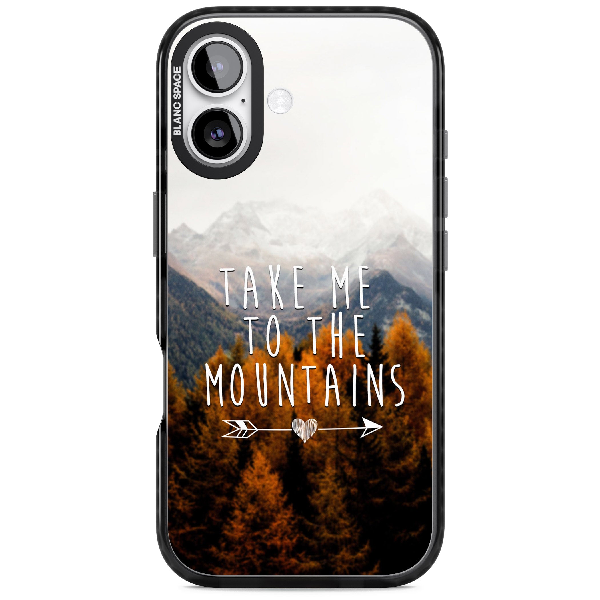 Take Me Mountains Quote iPhone 17 Impact Black Phone Case