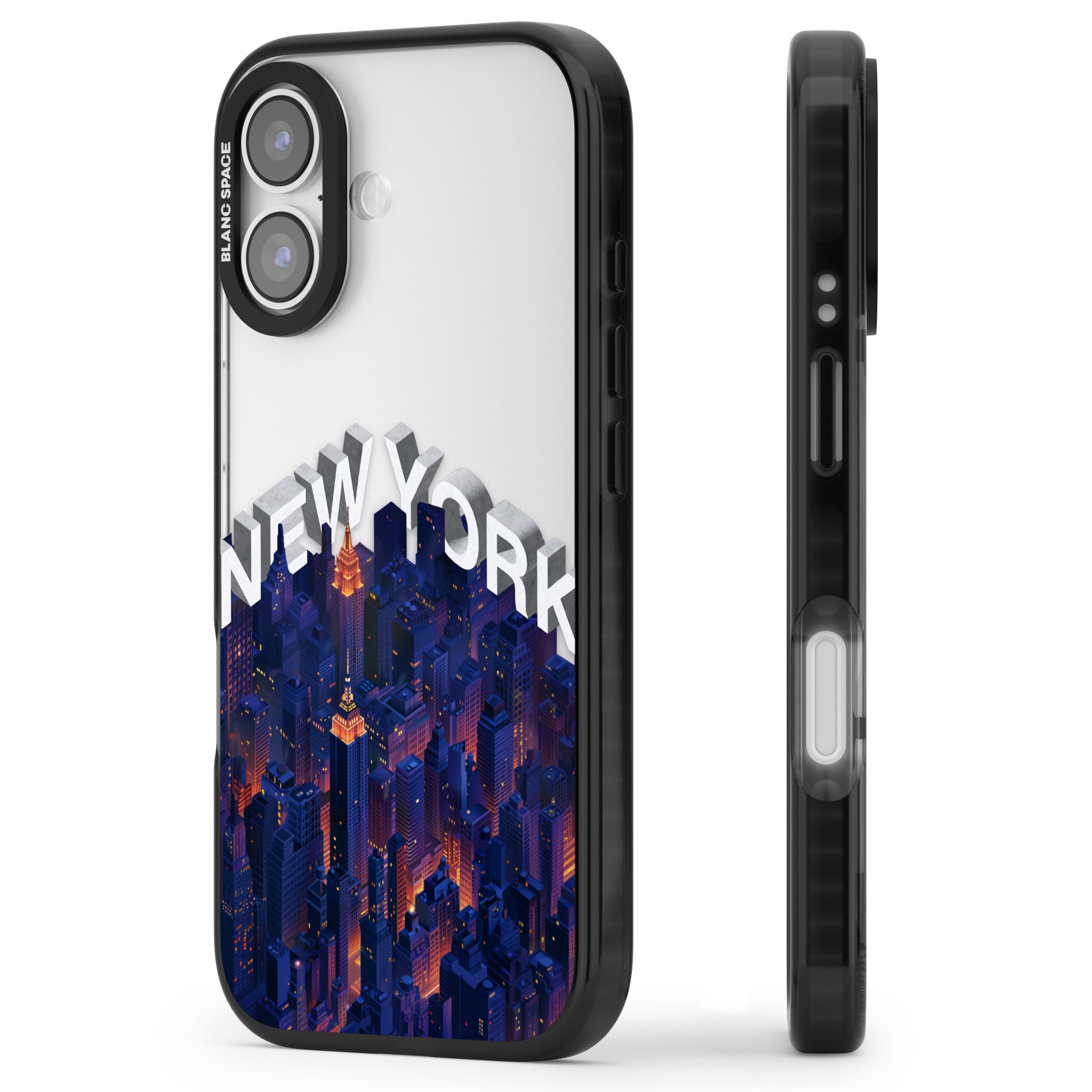 New York City iPhone 17 Impact Black Phone Case Side Profile