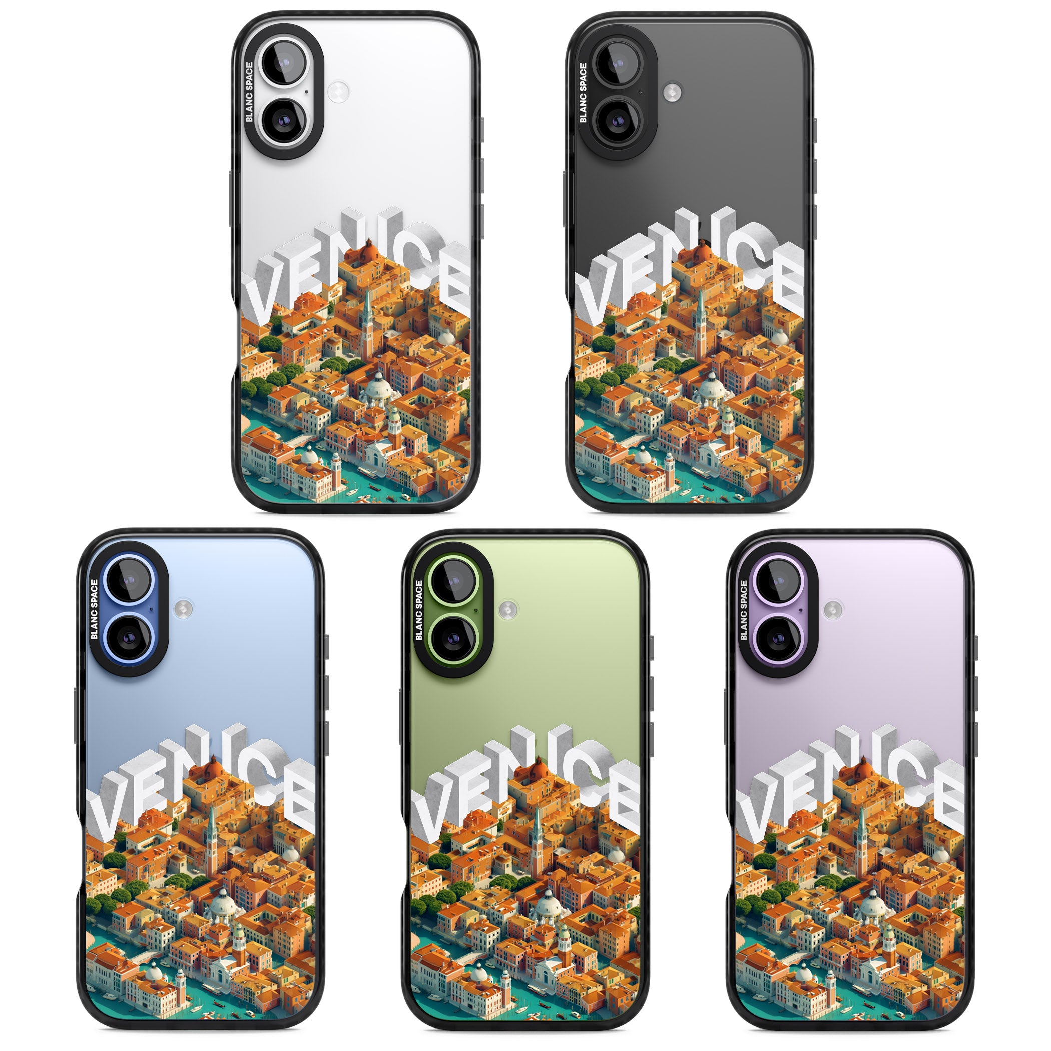 Venice iPhone 17 Impact Black Phone Case APT Impact Protection