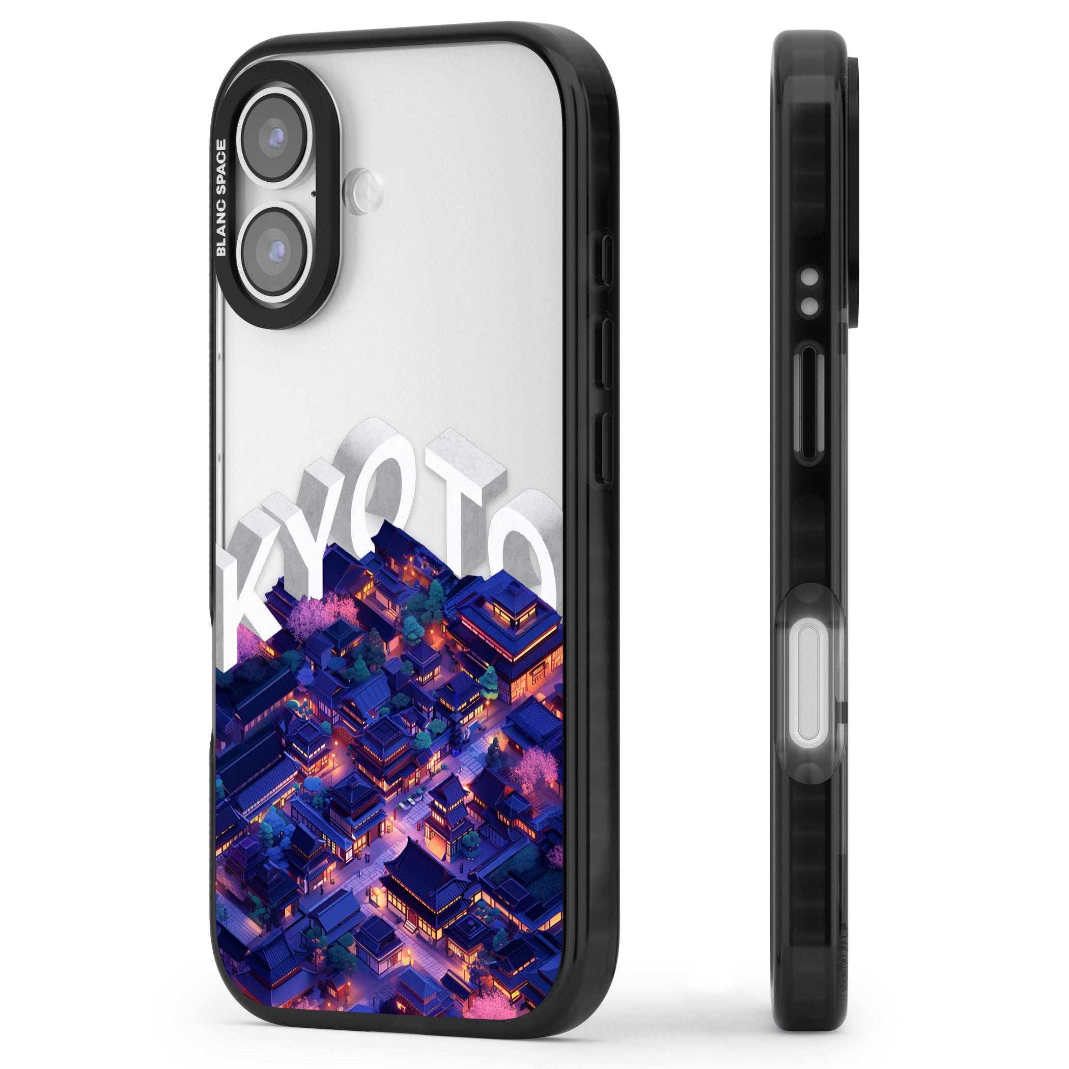 Kyoto iPhone 17 Impact Black Phone Case Side Profile