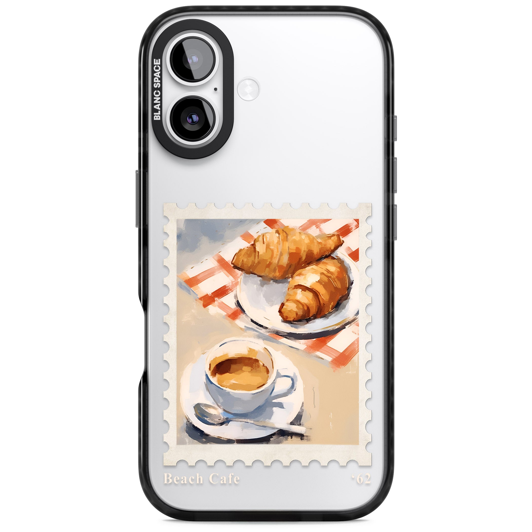 Cafe Stamp iPhone 17 Impact Black Phone Case