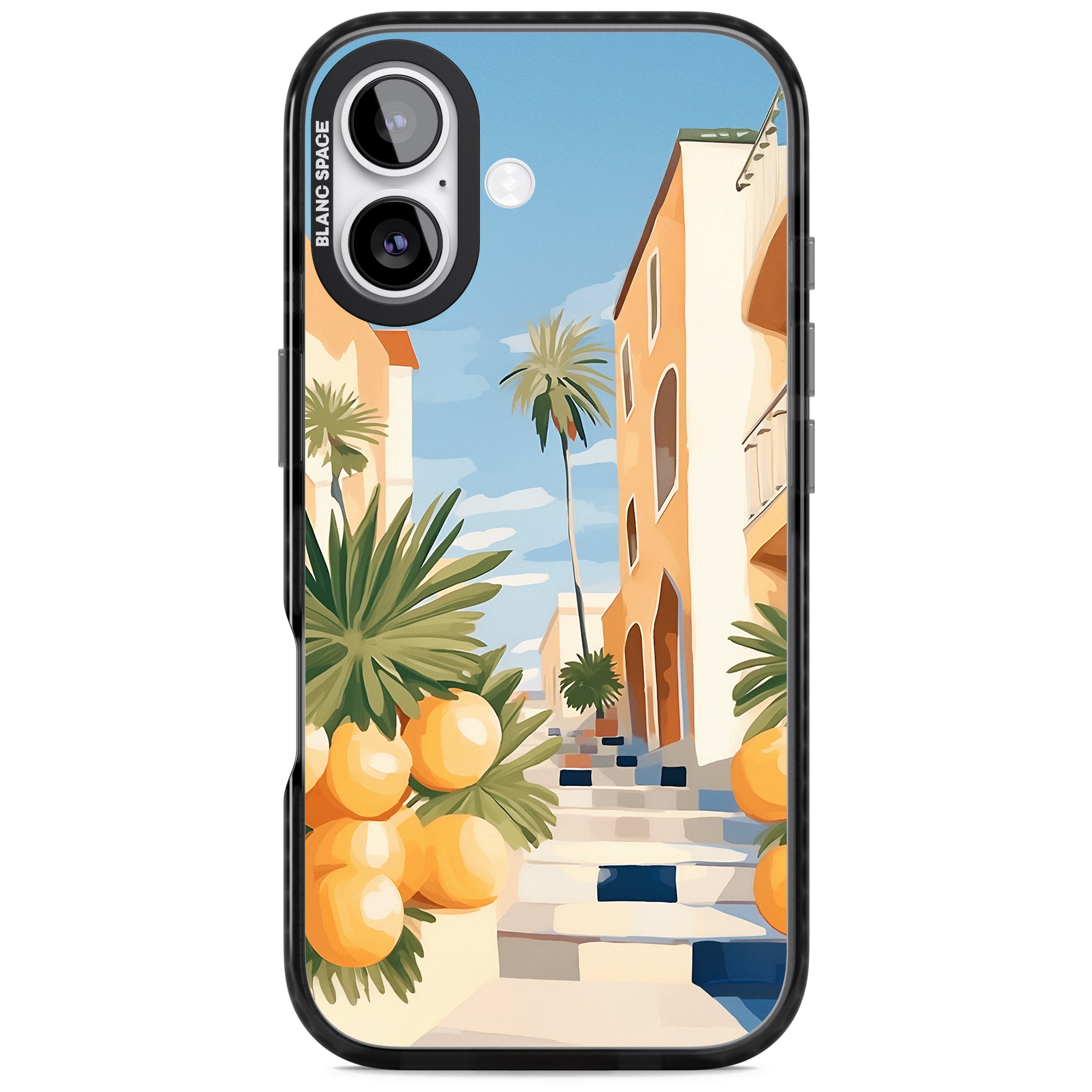 Mediterranean Village iPhone 17 Impact Black Phone Case