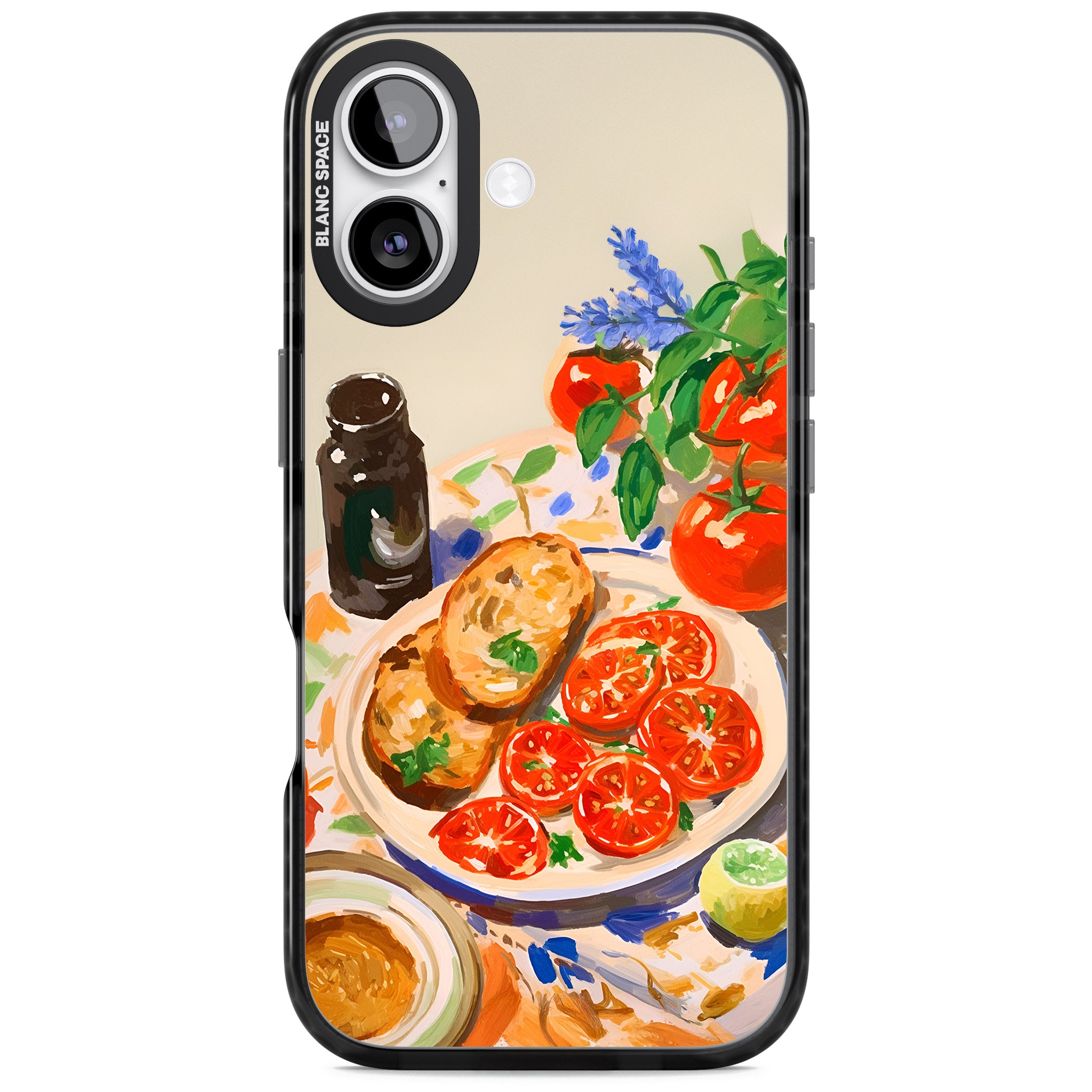 Bruschetta & Tomatoes iPhone 17 Impact Black Phone Case