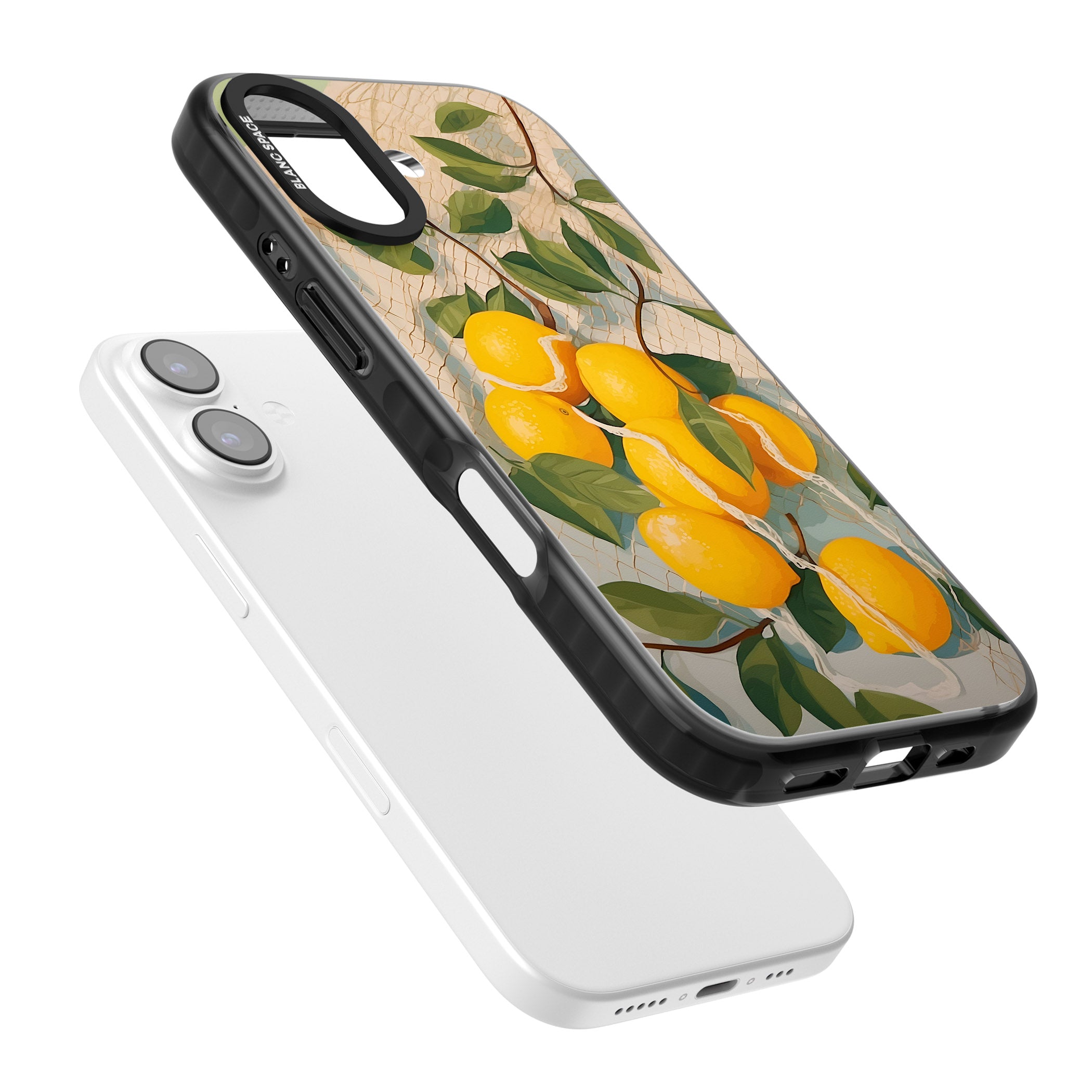 Lemon Vines iPhone 17 Impact Black Phone Case Colours