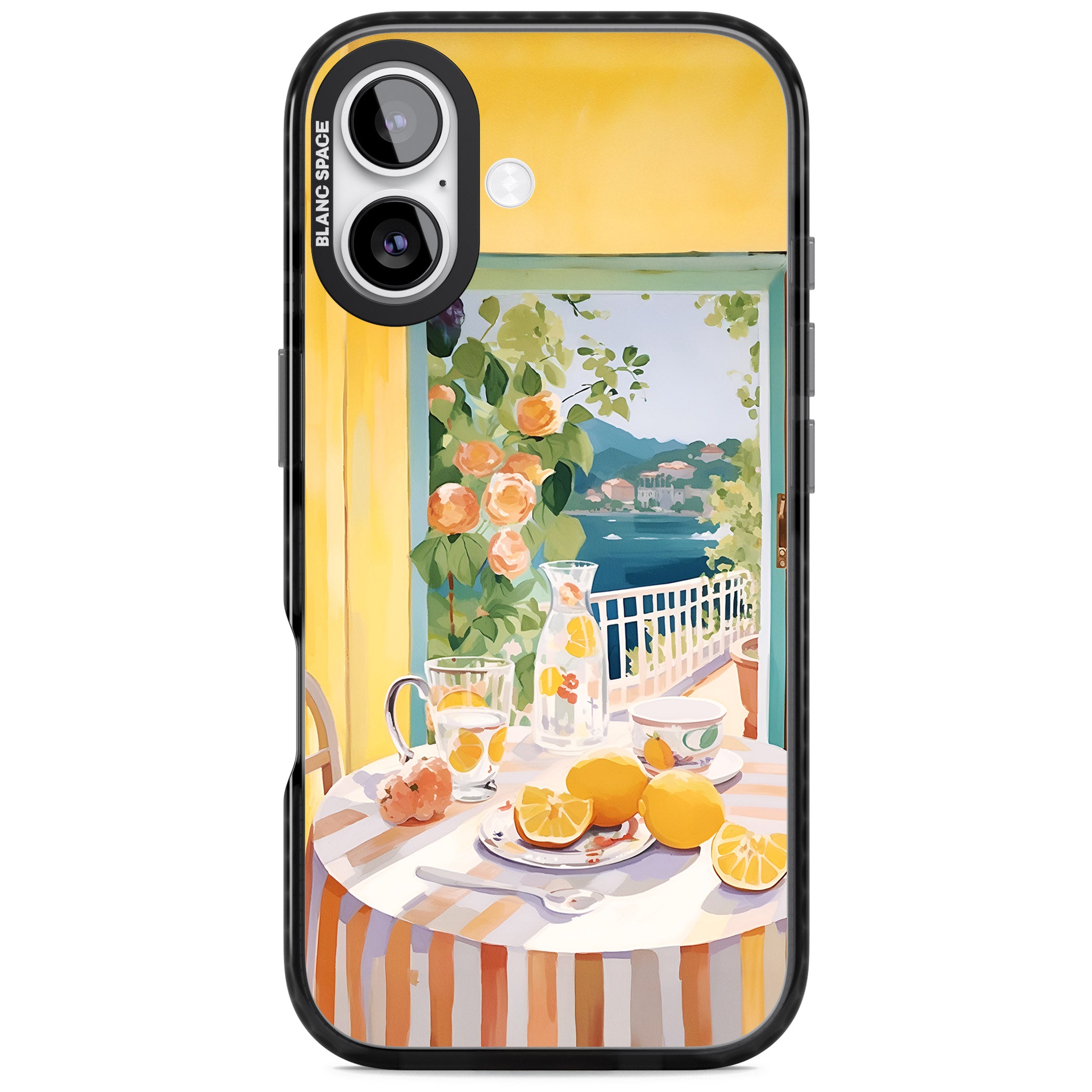 Amalfi Breakfast Balcony iPhone 17 Impact Black Phone Case