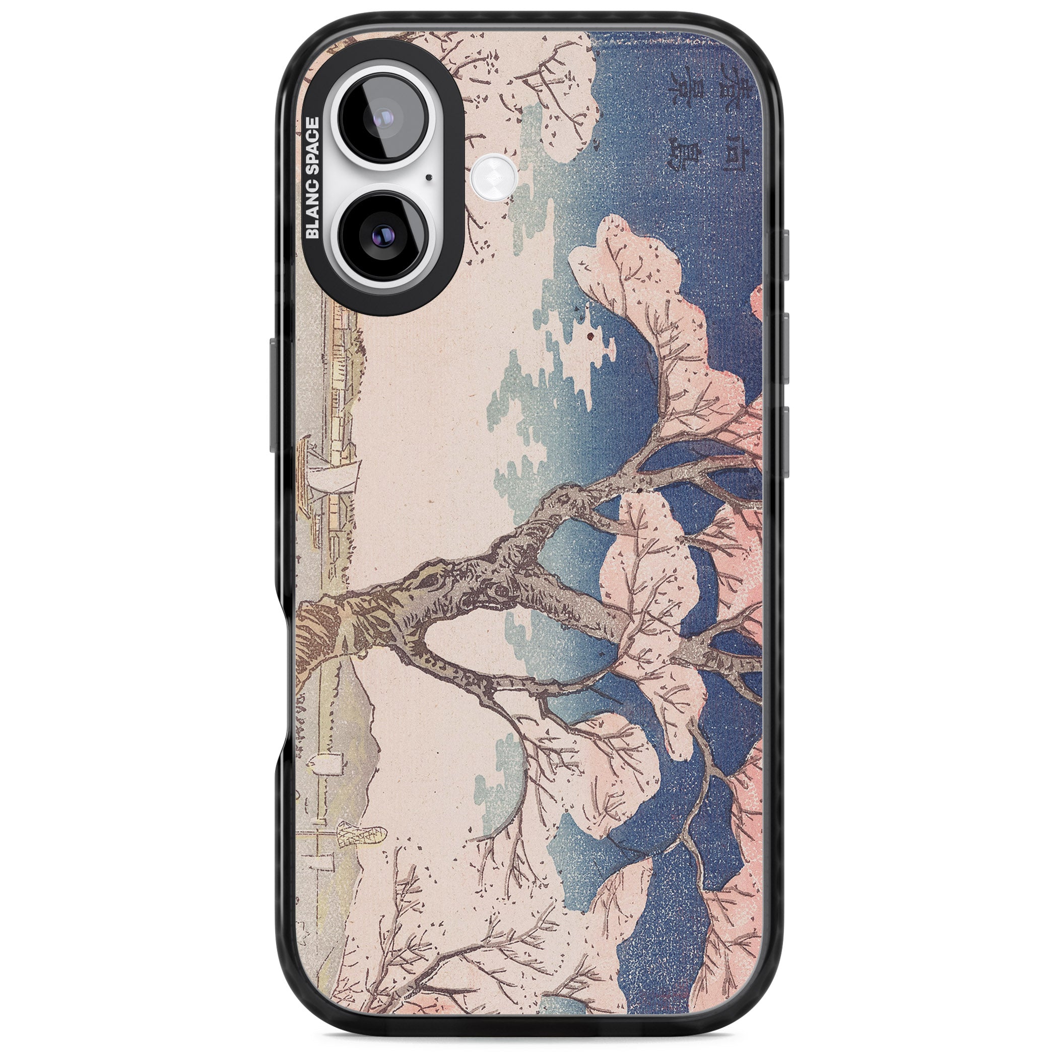 Vintage Japanese Illustrations Cherry Tree iPhone 17 Impact Black Phone Case