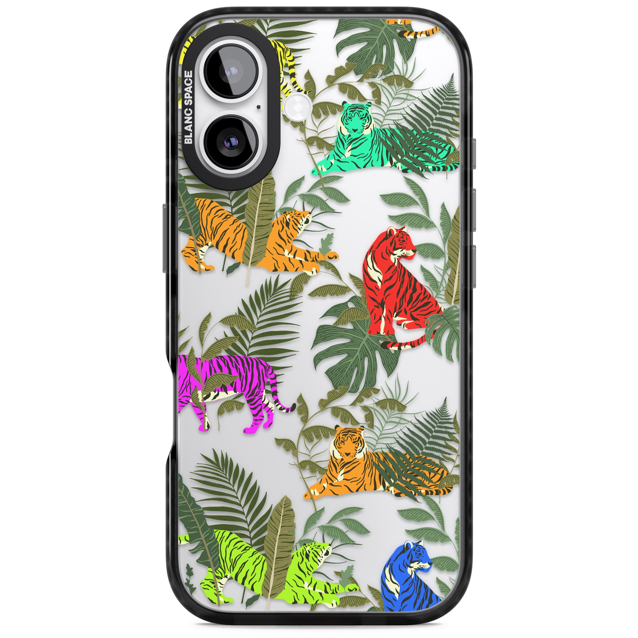 Colorful Jungle Tiger iPhone 17 Impact Black Phone Case