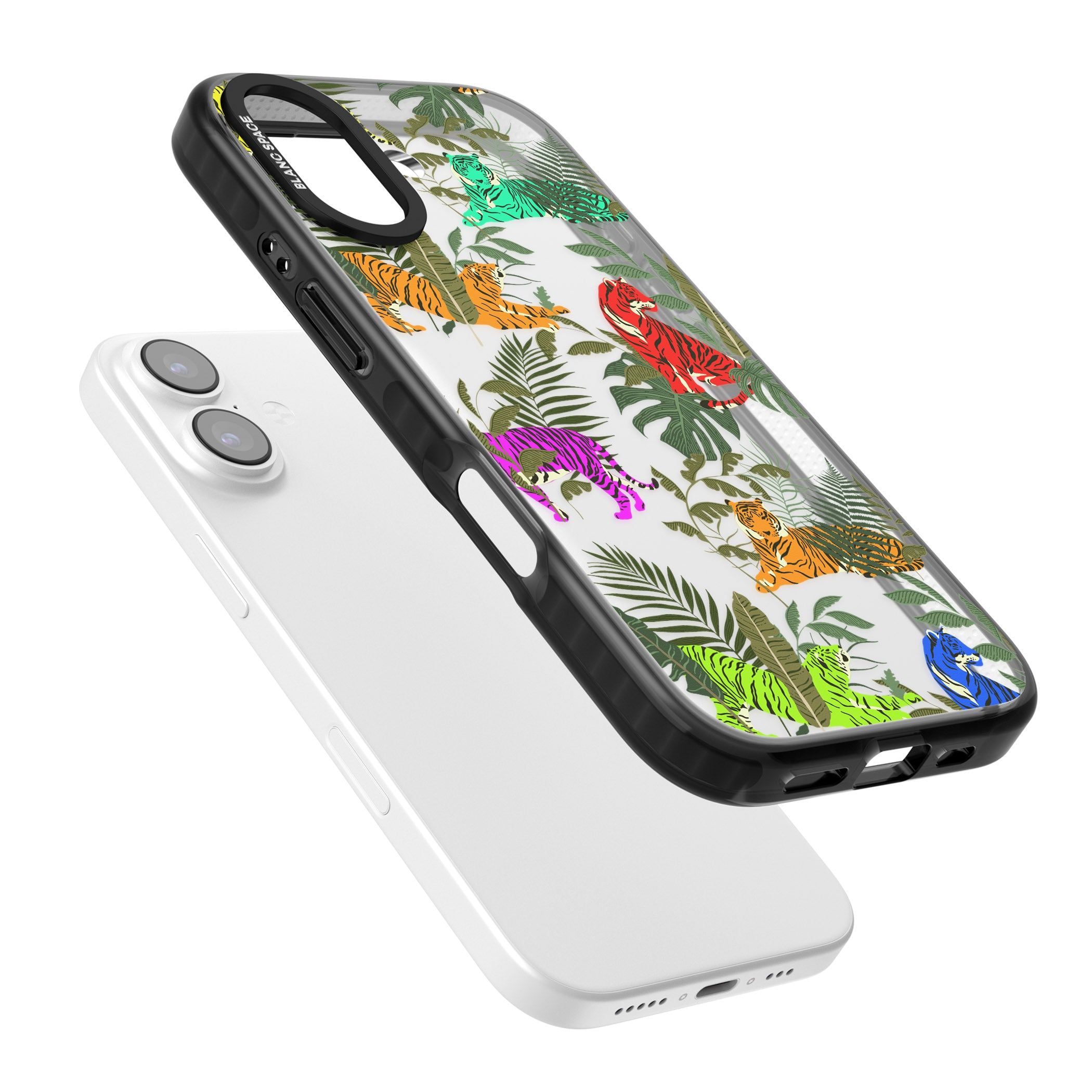 Colorful Jungle Tiger iPhone 17 Impact Black Phone Case Colours