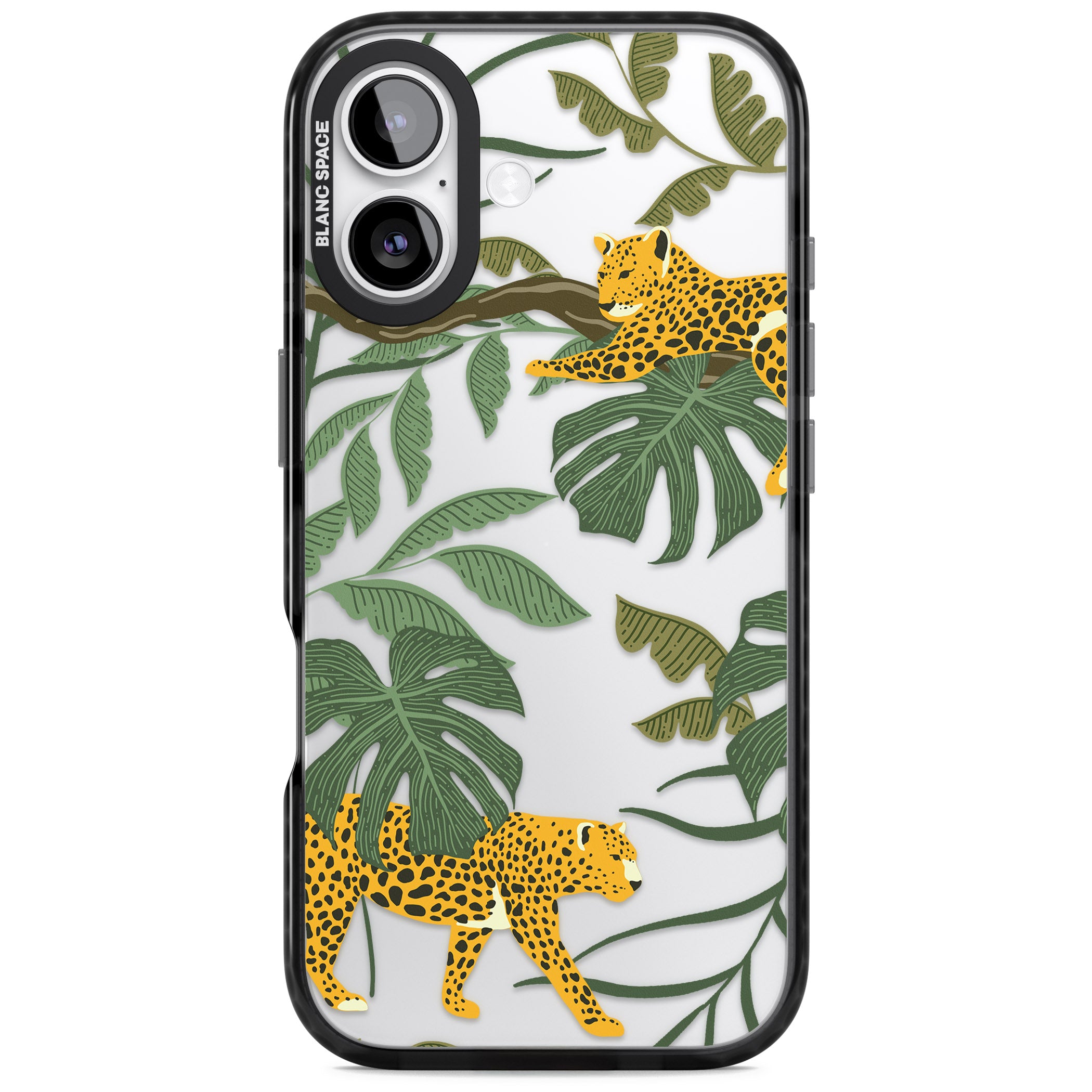 Jungle Cat Pattern iPhone 17 Impact Black Phone Case
