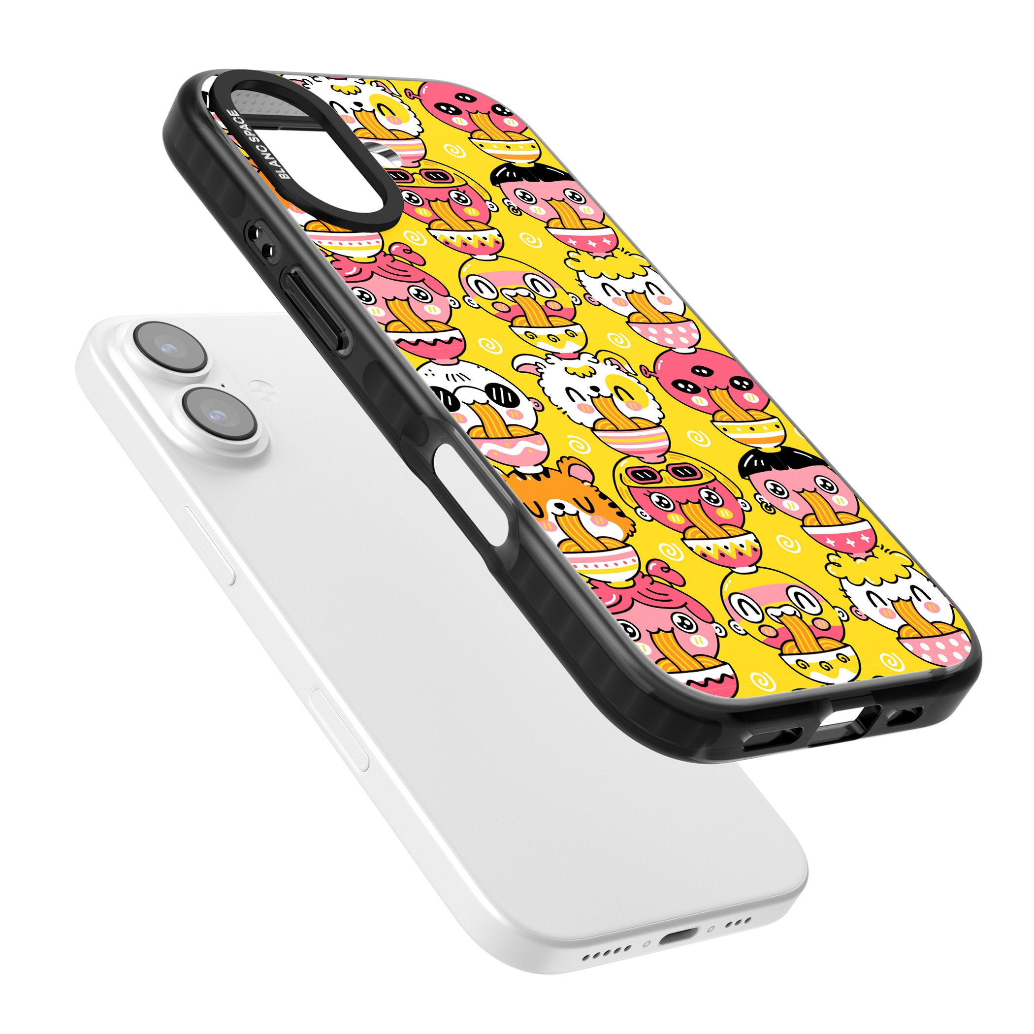 Ramen Noodle Kawaii Pattern iPhone 17 Impact Black Phone Case Colours