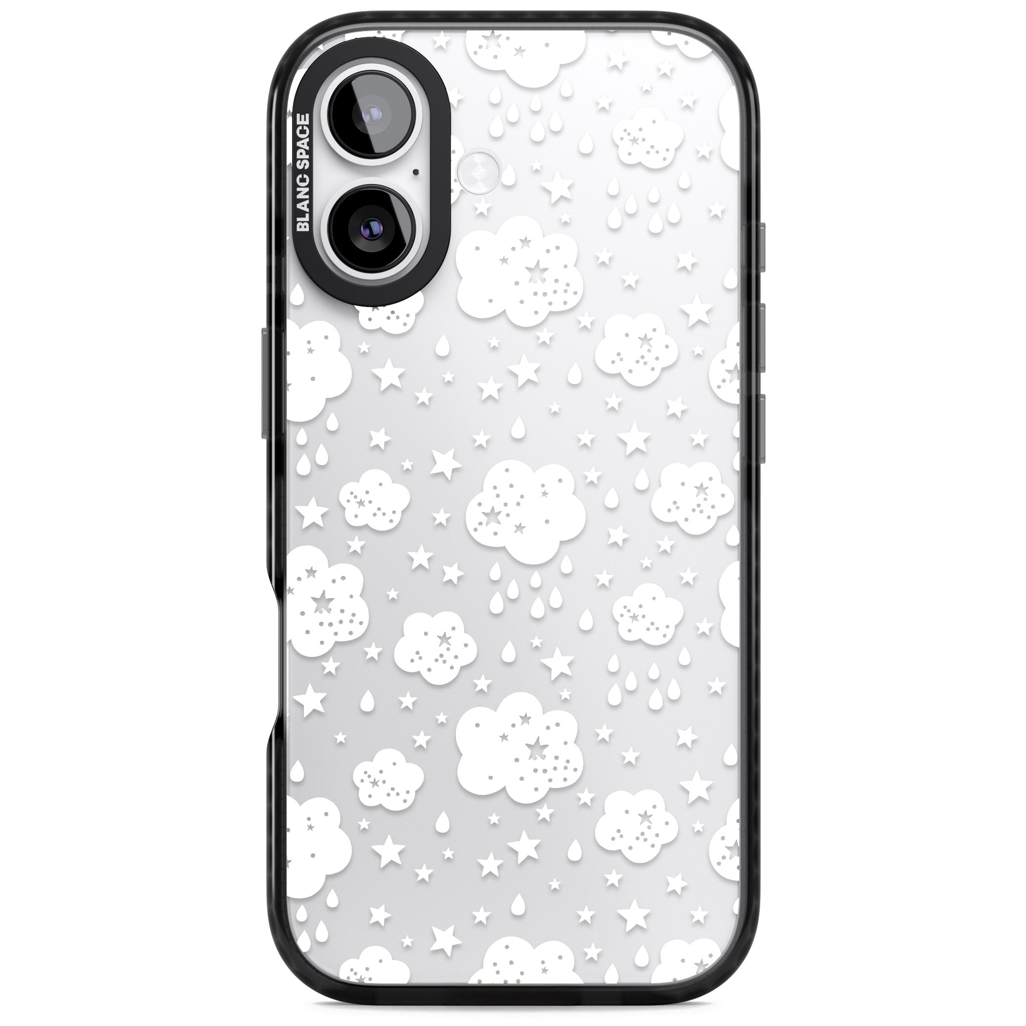 Starry Rain Clouds iPhone 17 Impact Black Phone Case