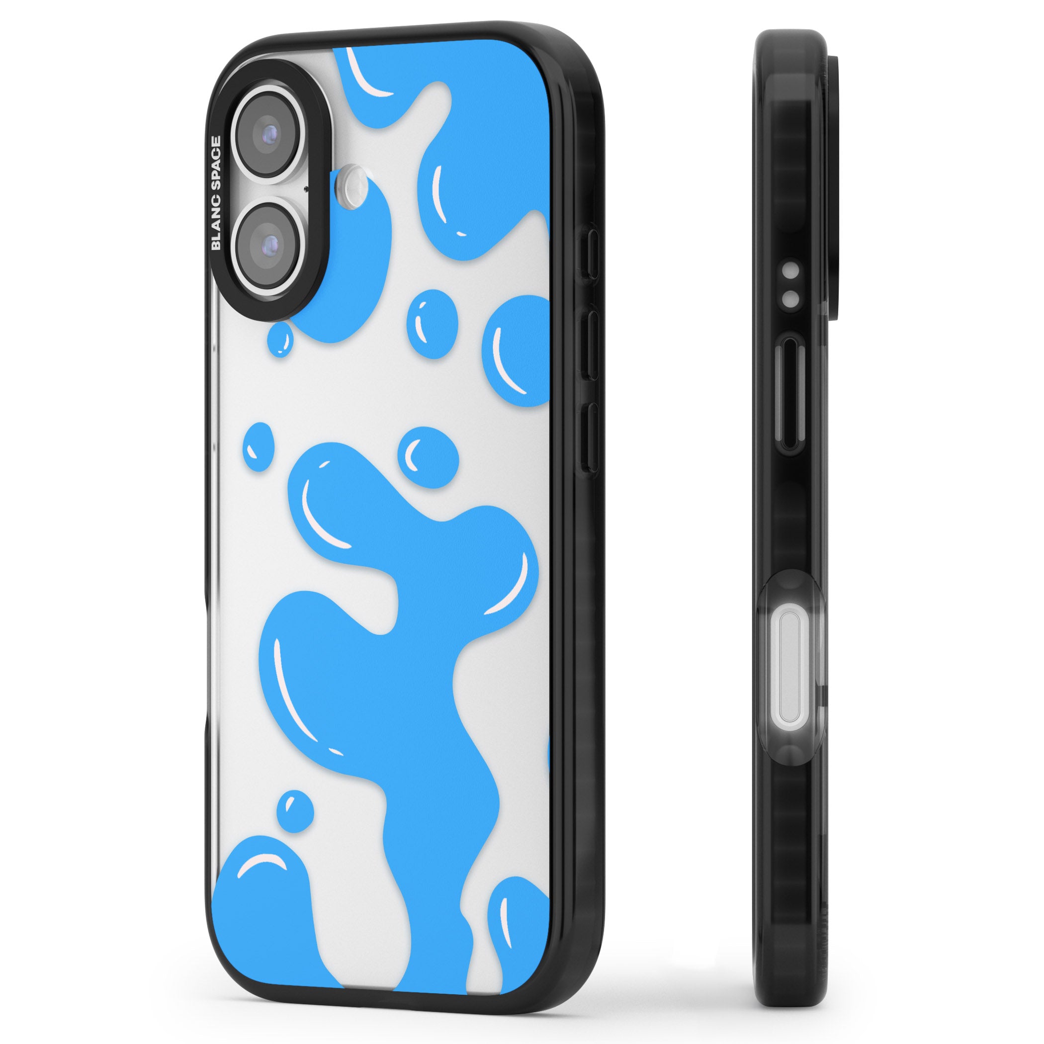 Blue Lava Lamp iPhone 17 Impact Black Phone Case Side Profile