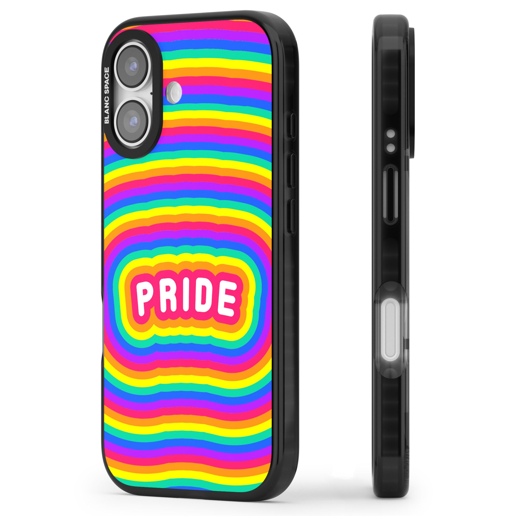Pride iPhone 17 Impact Black Phone Case Side Profile