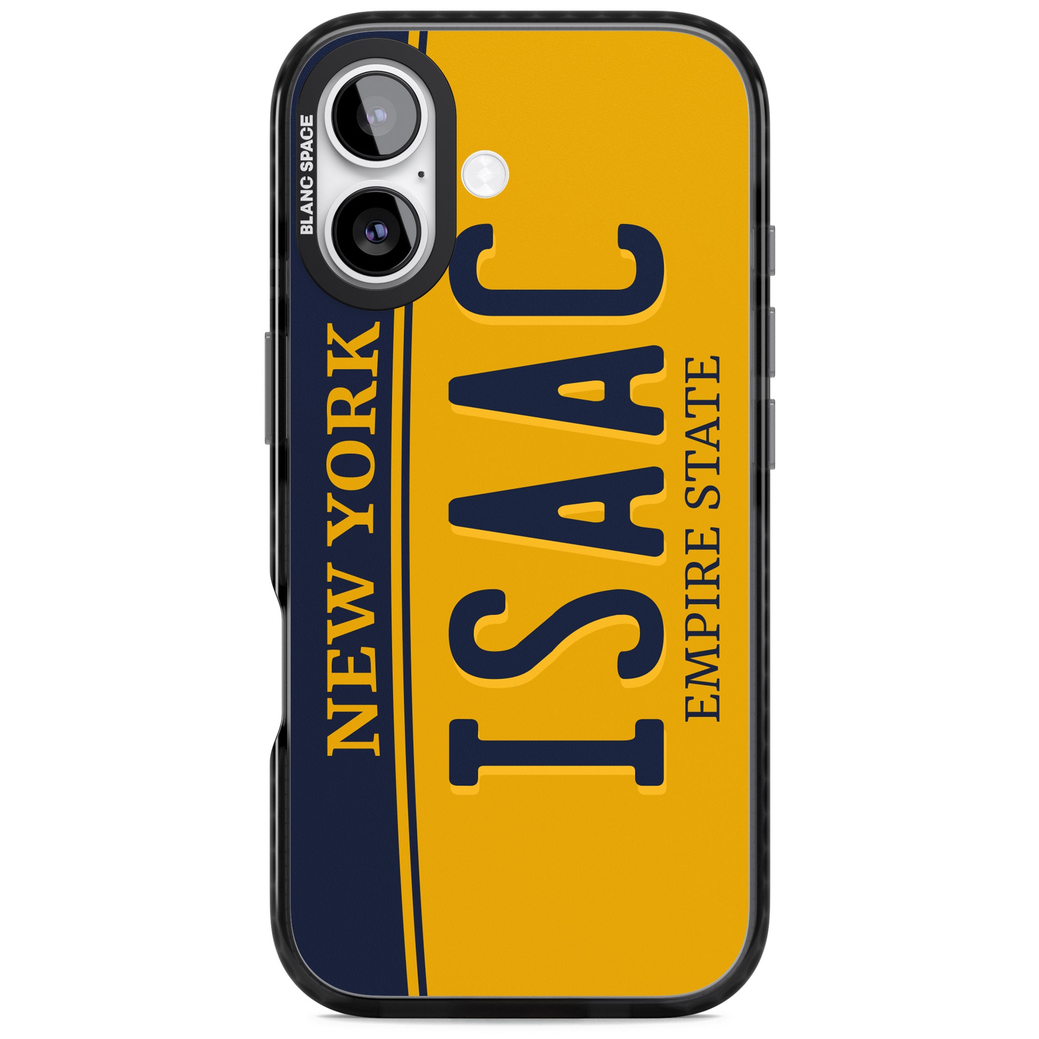 Personalised New York License Plate iPhone 17 Impact Black Phone Case