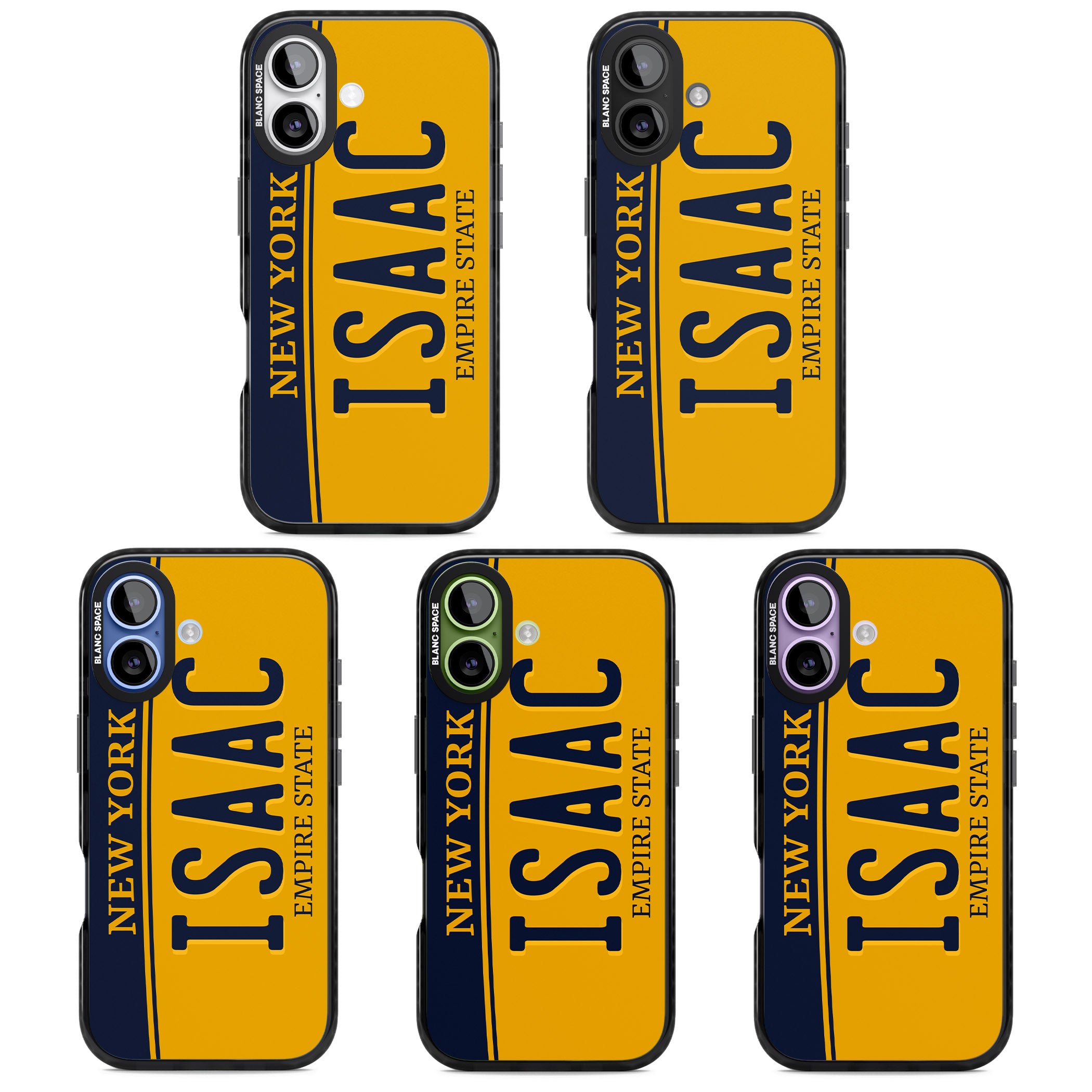 Personalised New York License Plate iPhone 17 Impact Black Phone Case APT Impact Protection