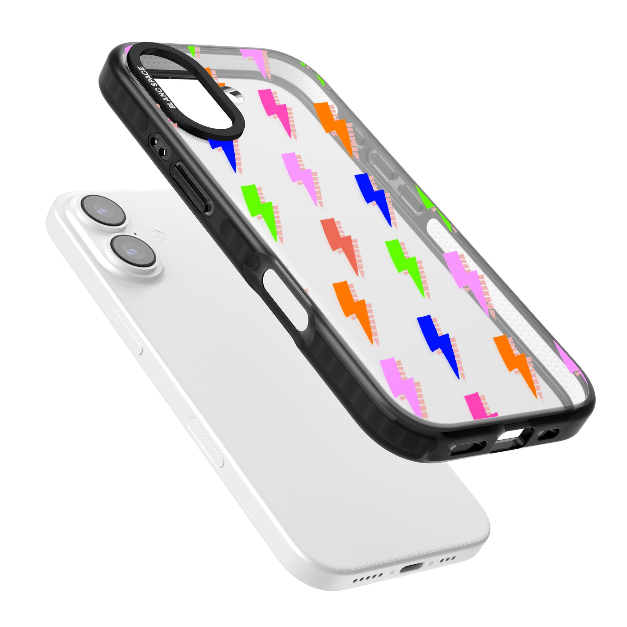 Rainbow Pop Lightning iPhone 17 Impact Black Phone Case Colours