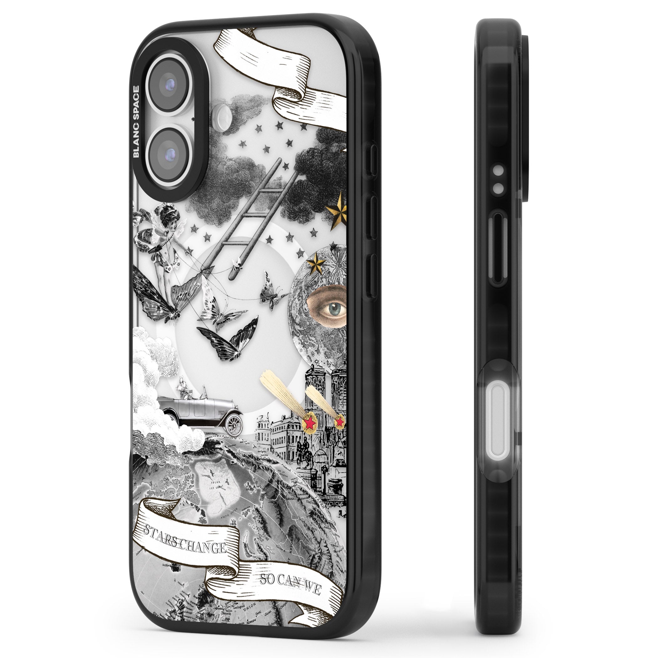 Stars Change So Can We iPhone 17 Impact Pro Black Phone Case Side Profile