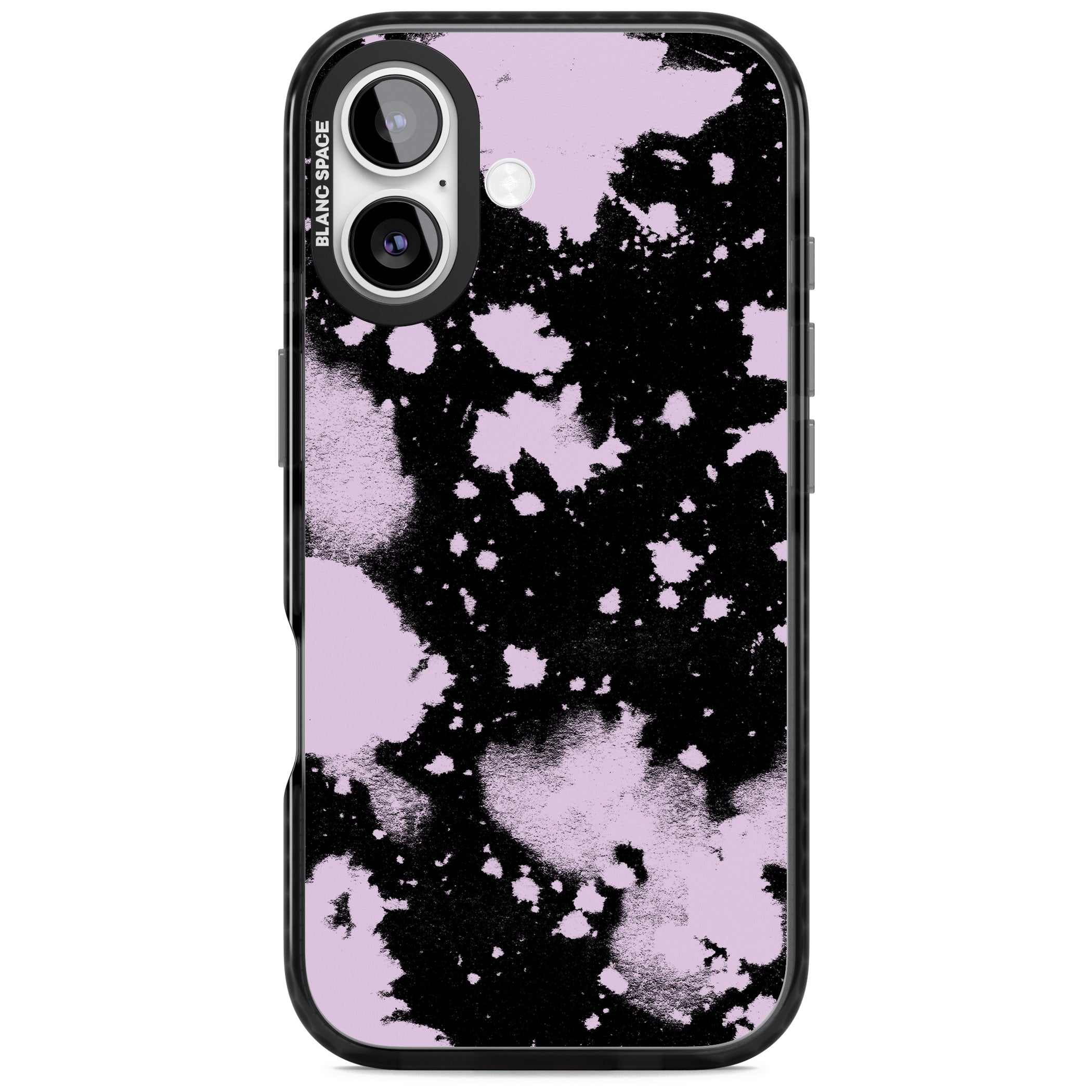 Pink & Black Acid Wash Tie Dye iPhone 17 Impact Pro Black Phone Case