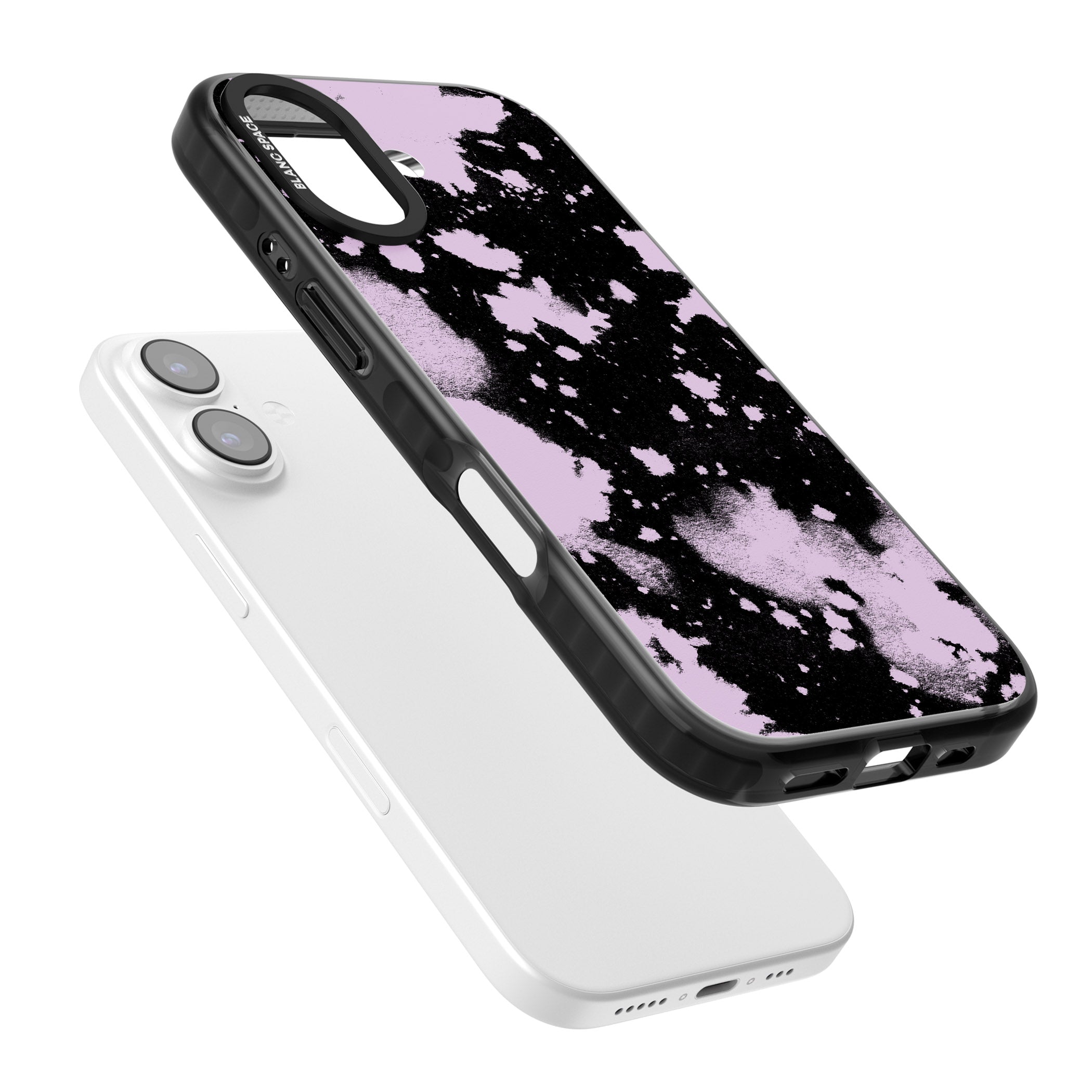 Pink & Black Acid Wash Tie Dye iPhone 17 Impact Pro Black Phone Case Colours