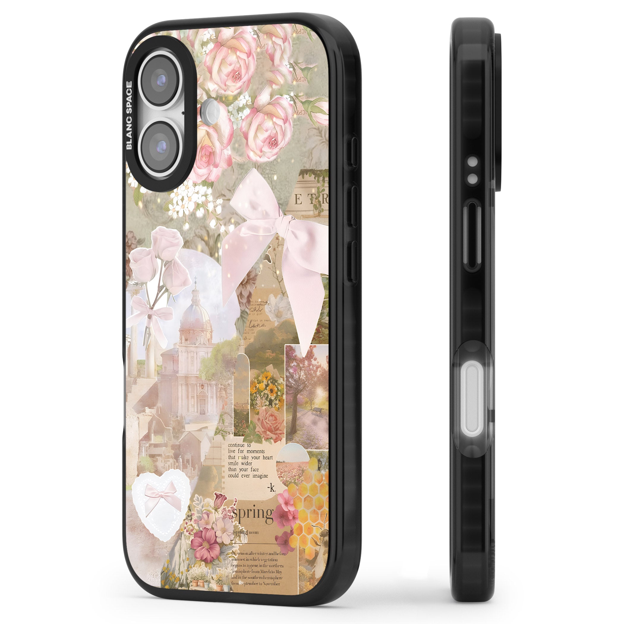 Coquette Collage iPhone 17 Impact Pro Black Phone Case Side Profile