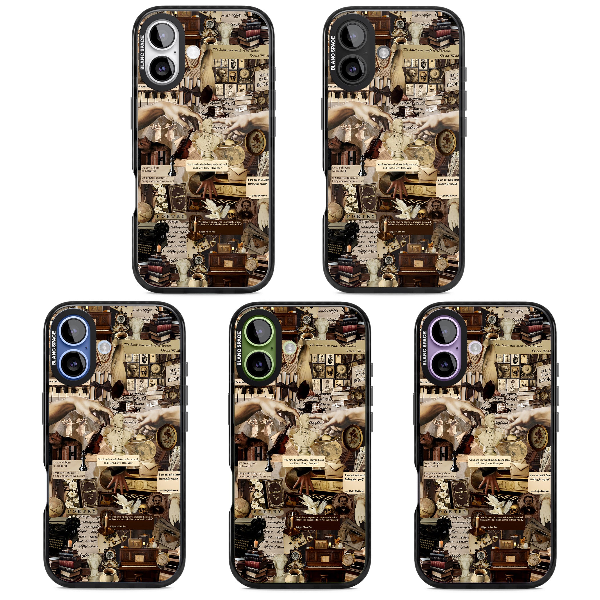 Antique Collage iPhone 17 Impact Pro Black Phone Case APT Impact Protection