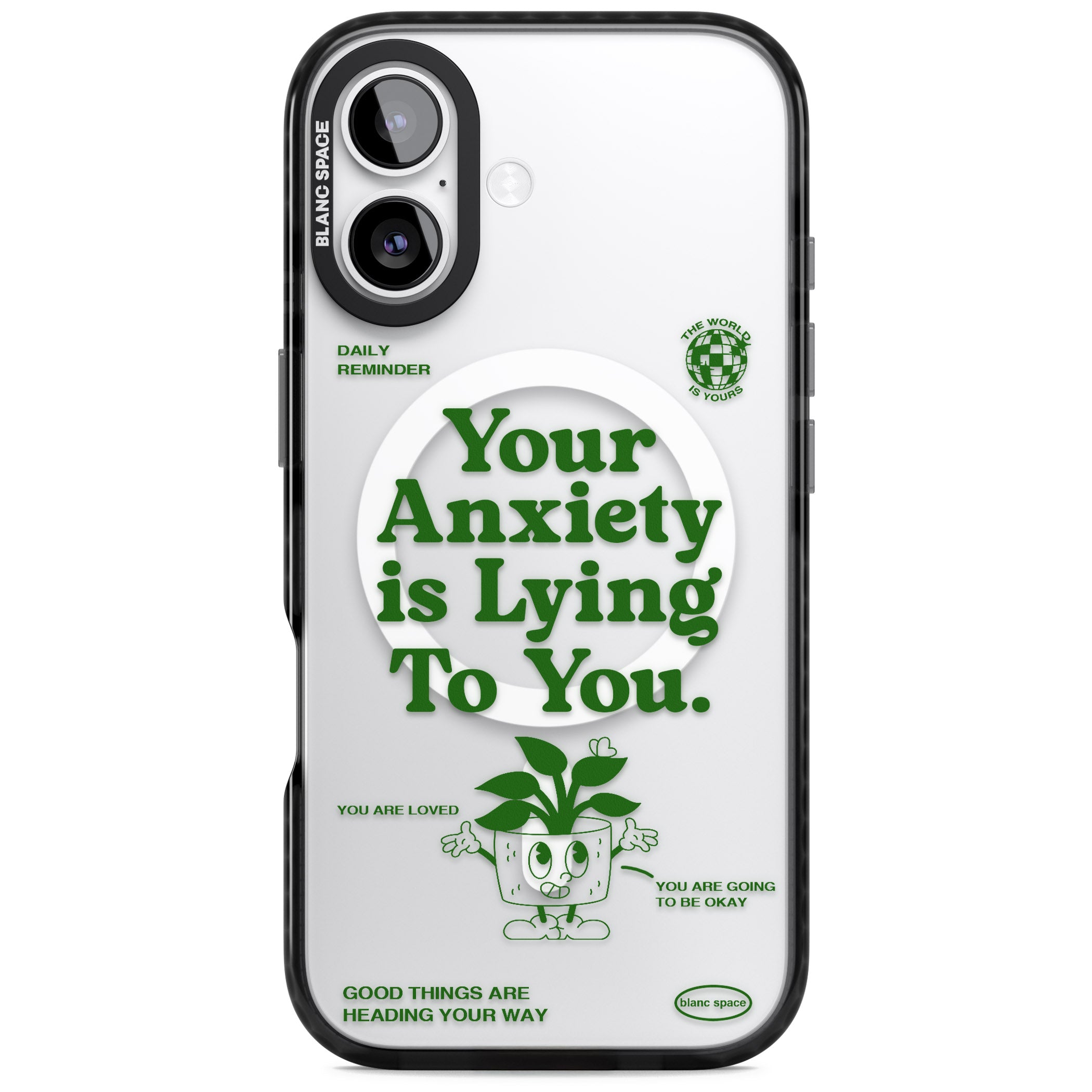 Your Anxiety Is Lying To You iPhone 17 Impact Pro Black Phone Case