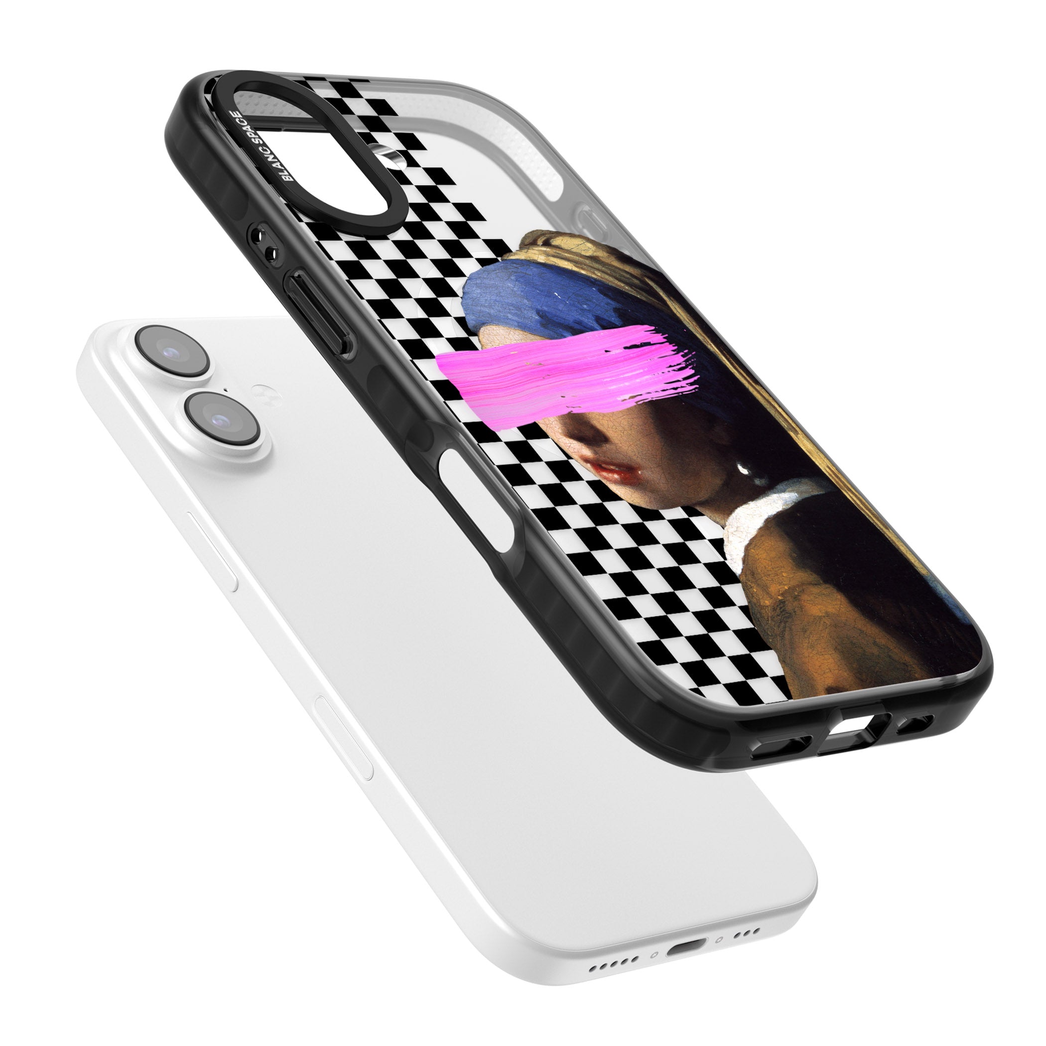Abstract Pearl Girl iPhone 17 Impact Pro Black Phone Case Colours