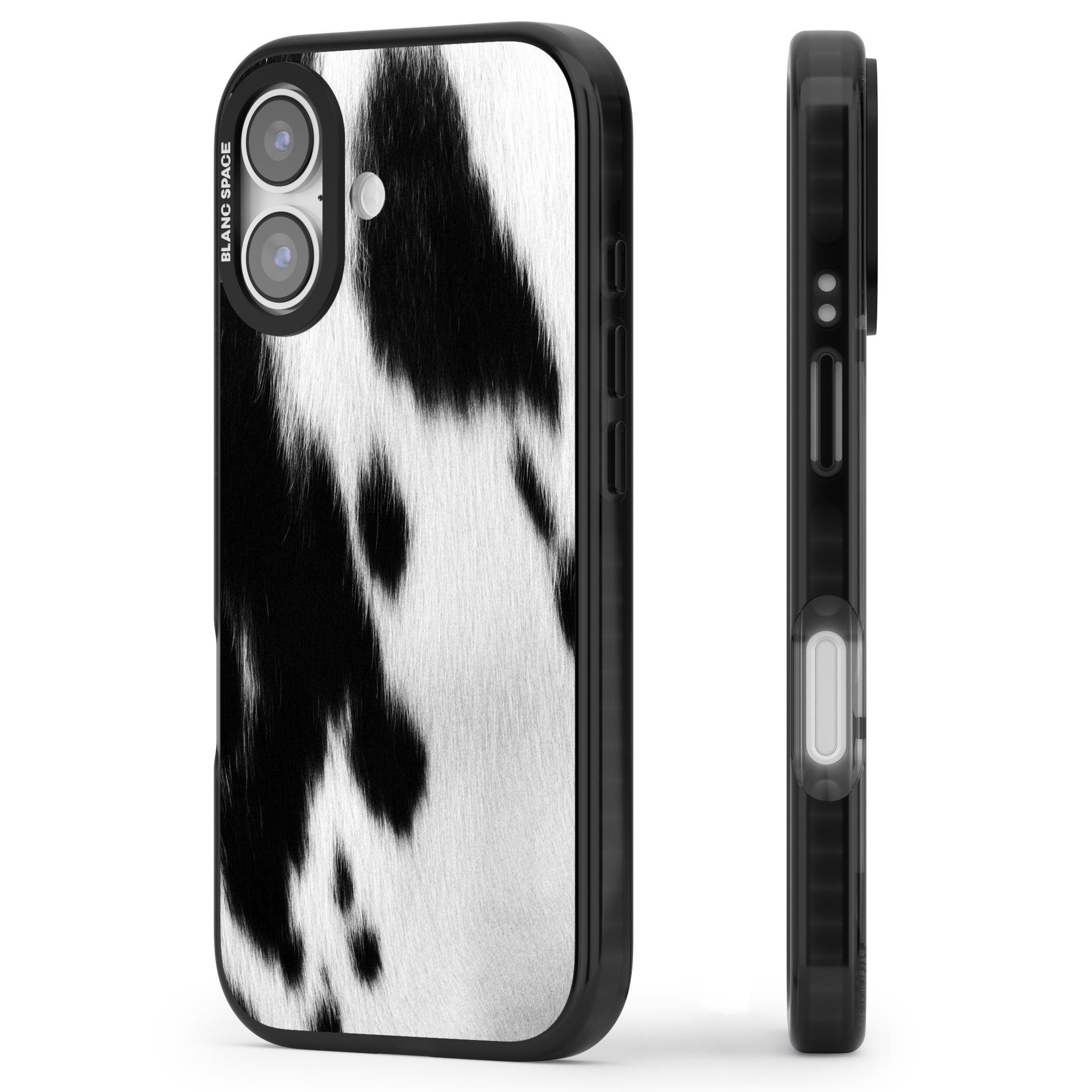 Designer Fashion Cowhide iPhone 17 Impact Pro Black Phone Case Side Profile