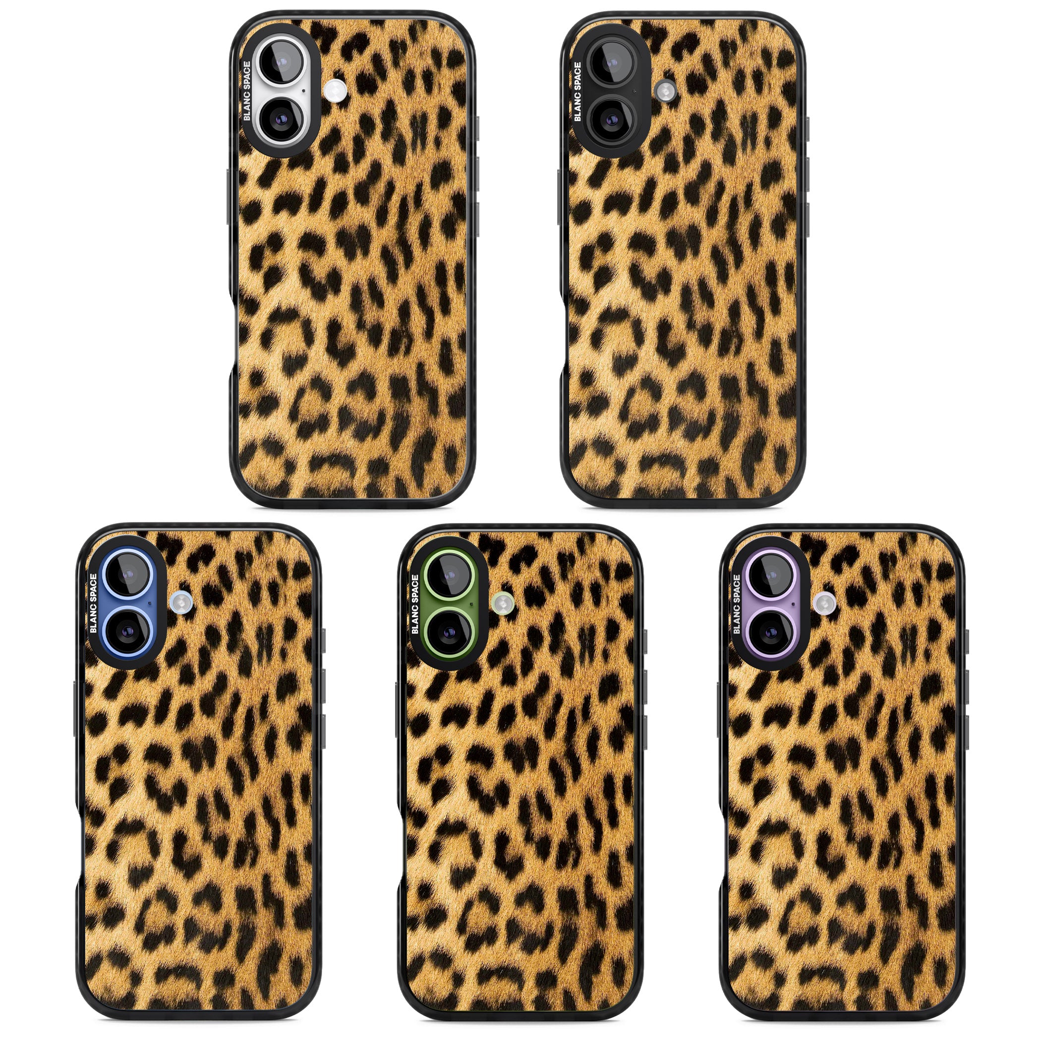 Designer Fashion Gold Leopard Print iPhone 17 Impact Pro Black Phone Case APT Impact Protection