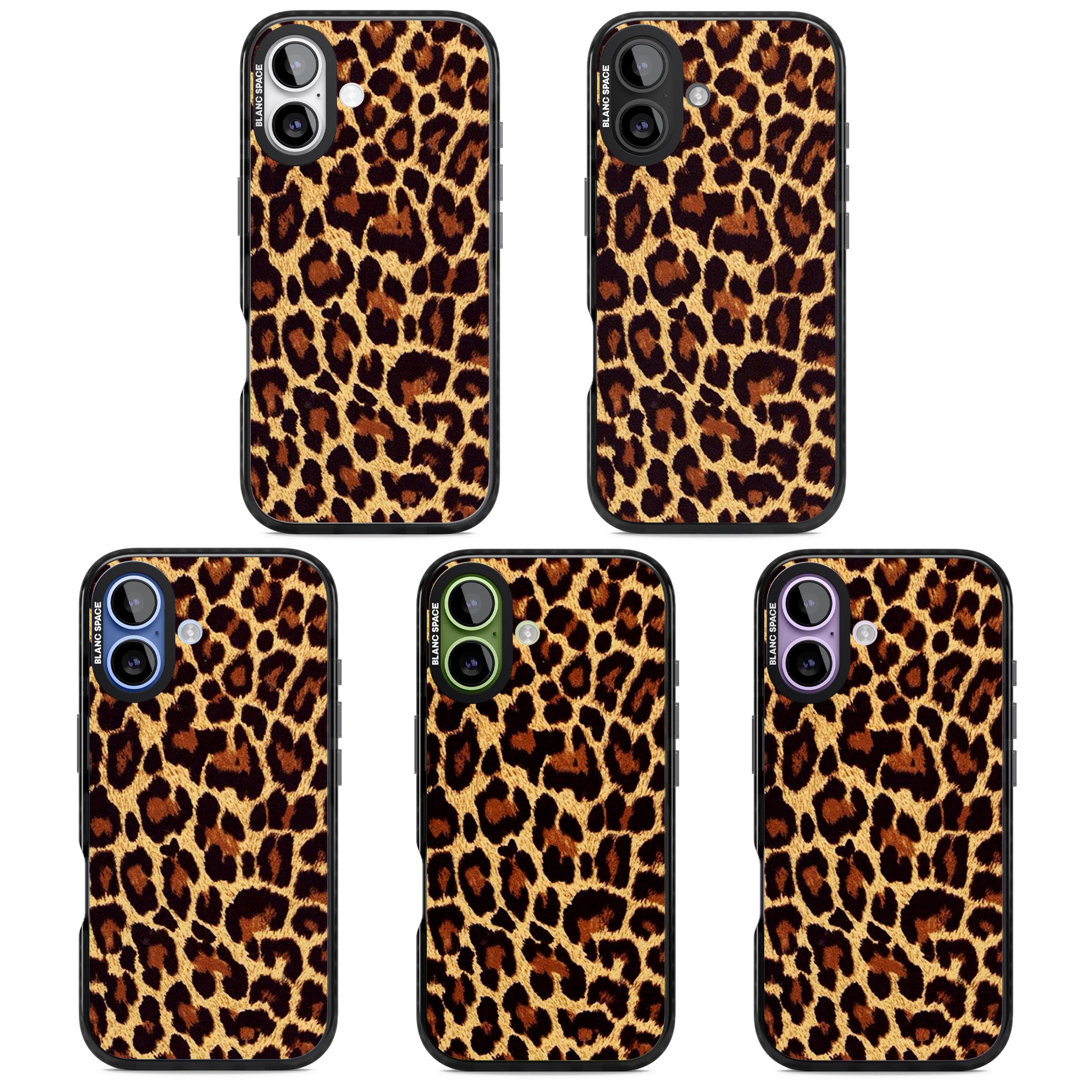 Gold Leopard Print iPhone 17 Impact Pro Black Phone Case APT Impact Protection