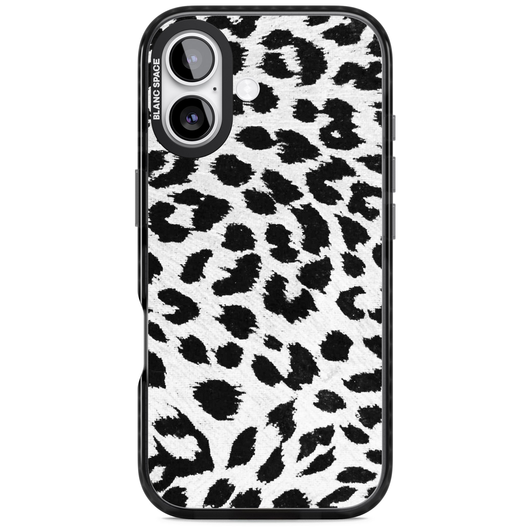 Rar Leopard Print White iPhone 17 Impact Pro Black Phone Case