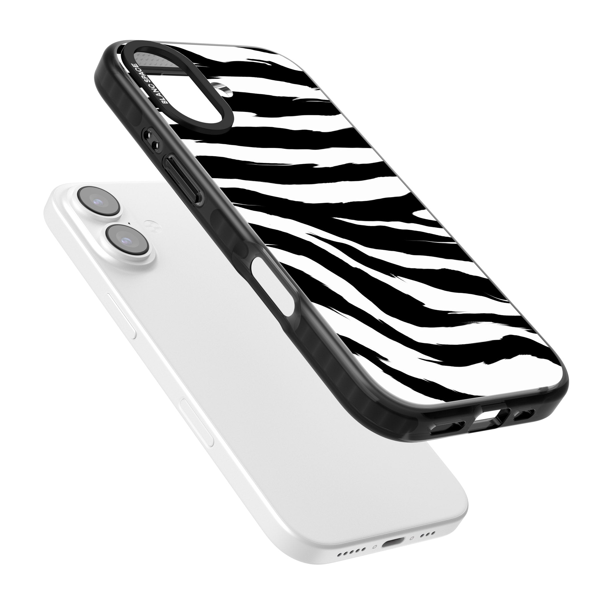 Black Zebra Print iPhone 17 Impact Pro Black Phone Case Colours
