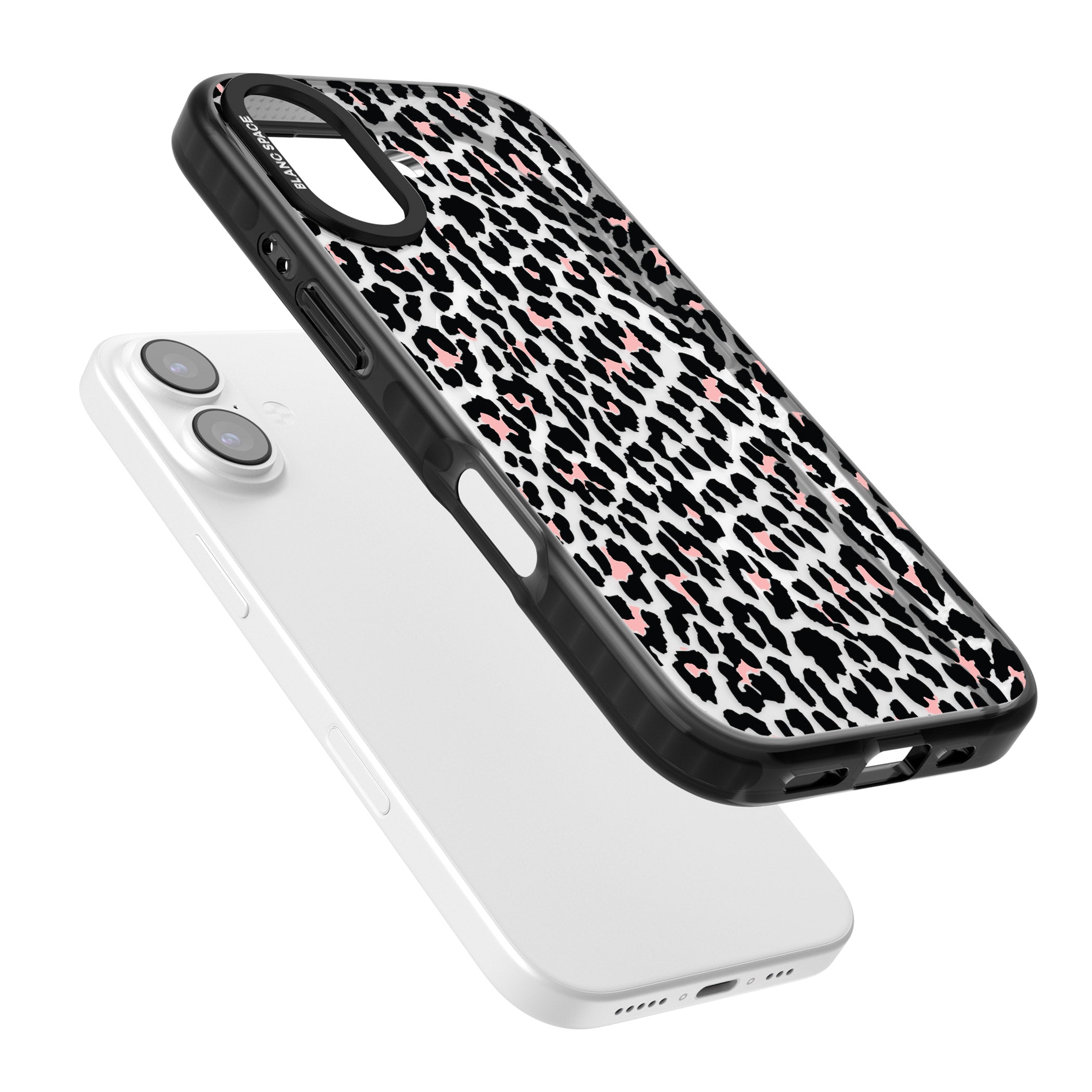 Pink Leopard Print iPhone 17 Impact Pro Black Phone Case Colours