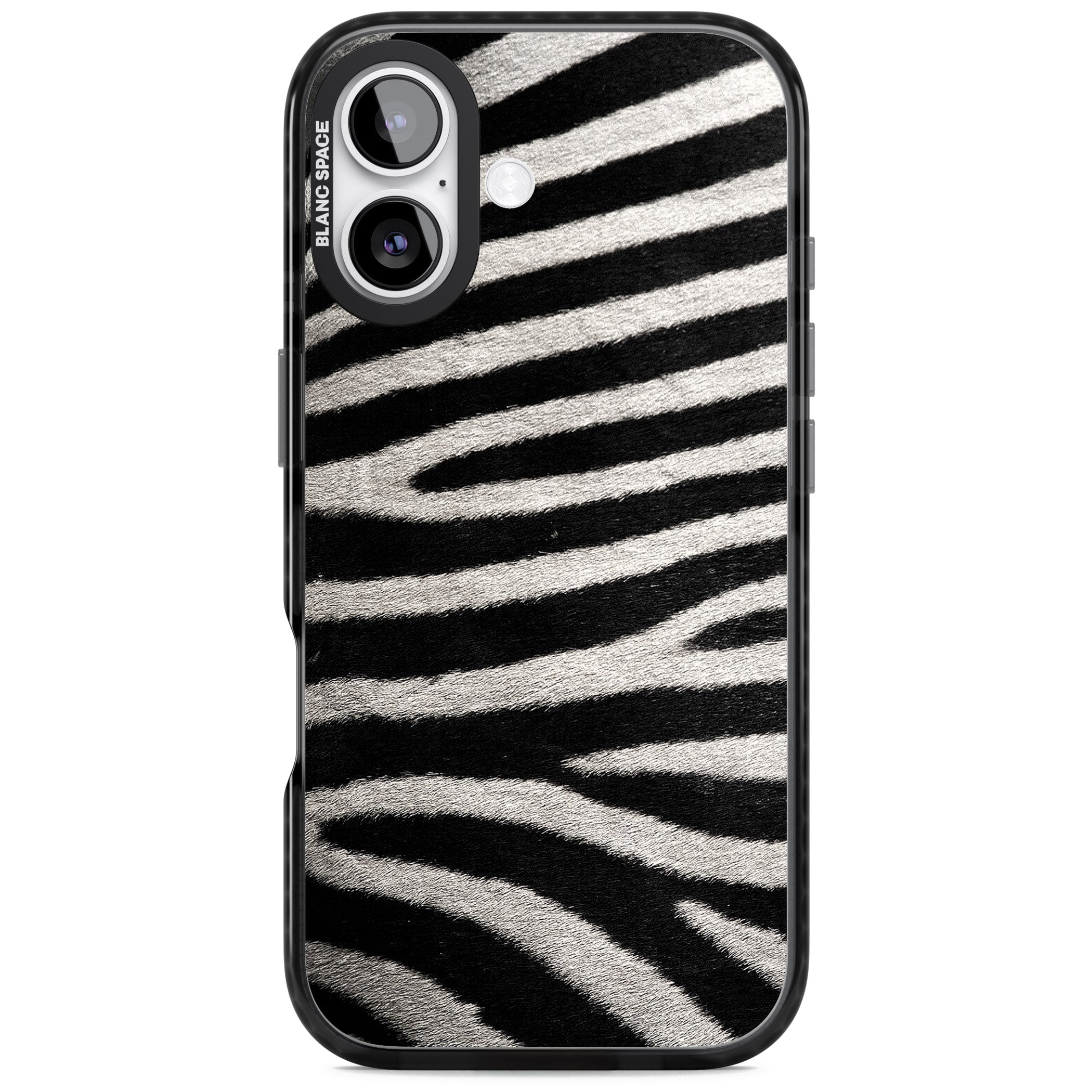 Zebra Print iPhone 17 Impact Pro Black Phone Case