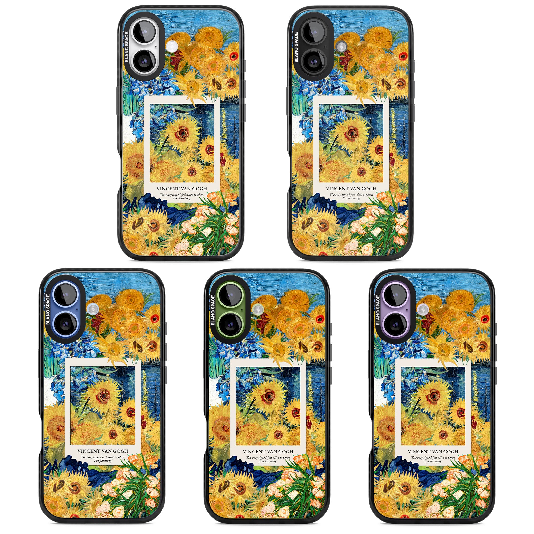 Van Gogh Sunflowers iPhone 17 Impact Pro Black Phone Case APT Impact Protection