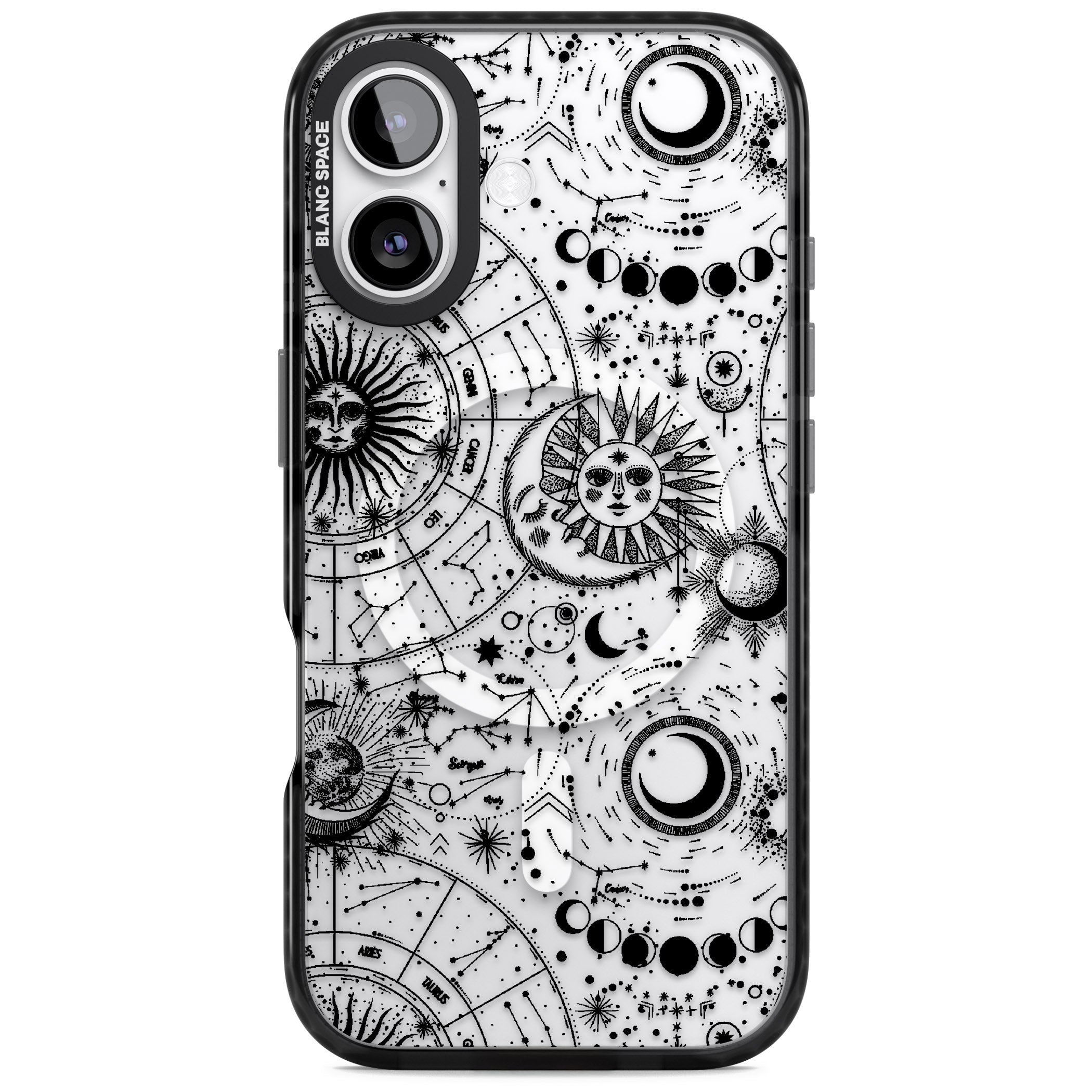 Celestial Zodiac iPhone 17 Impact Pro Black Phone Case