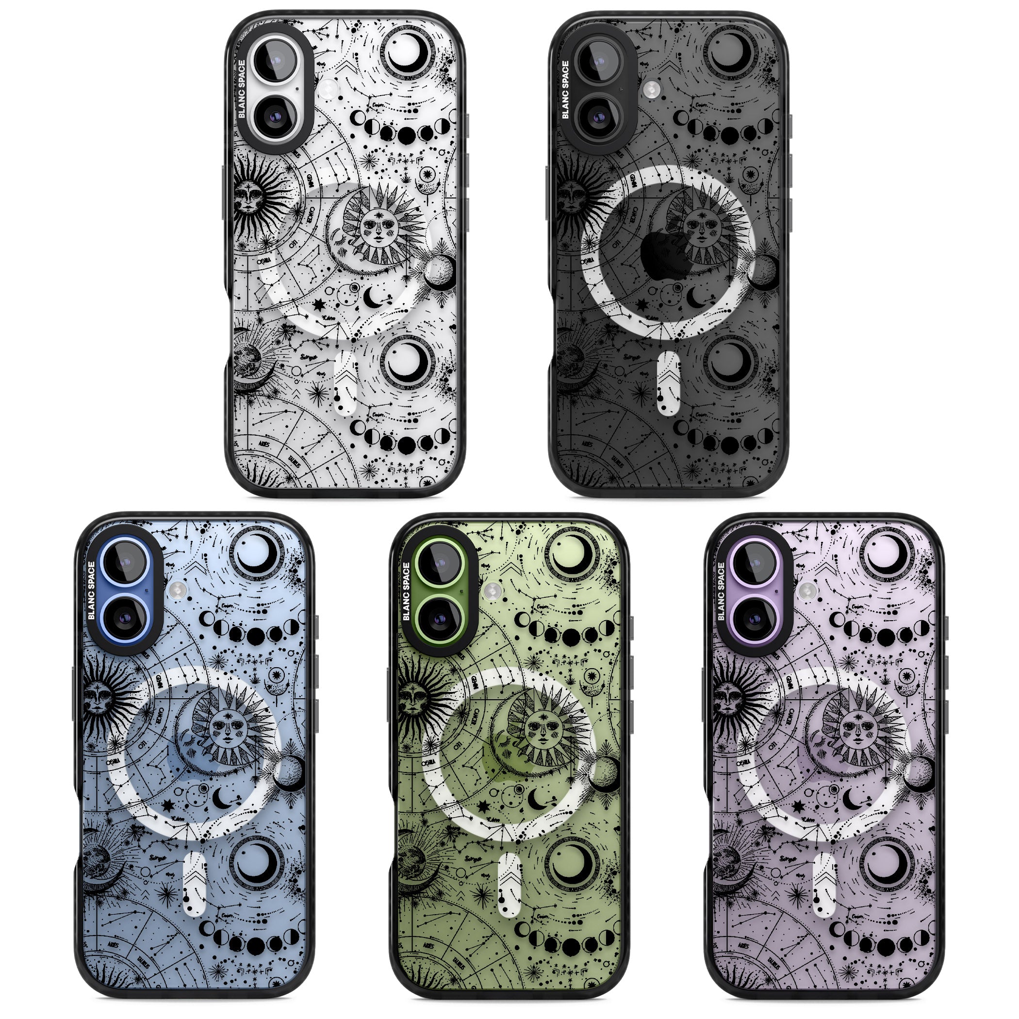 Celestial Zodiac iPhone 17 Impact Pro Black Phone Case APT Impact Protection