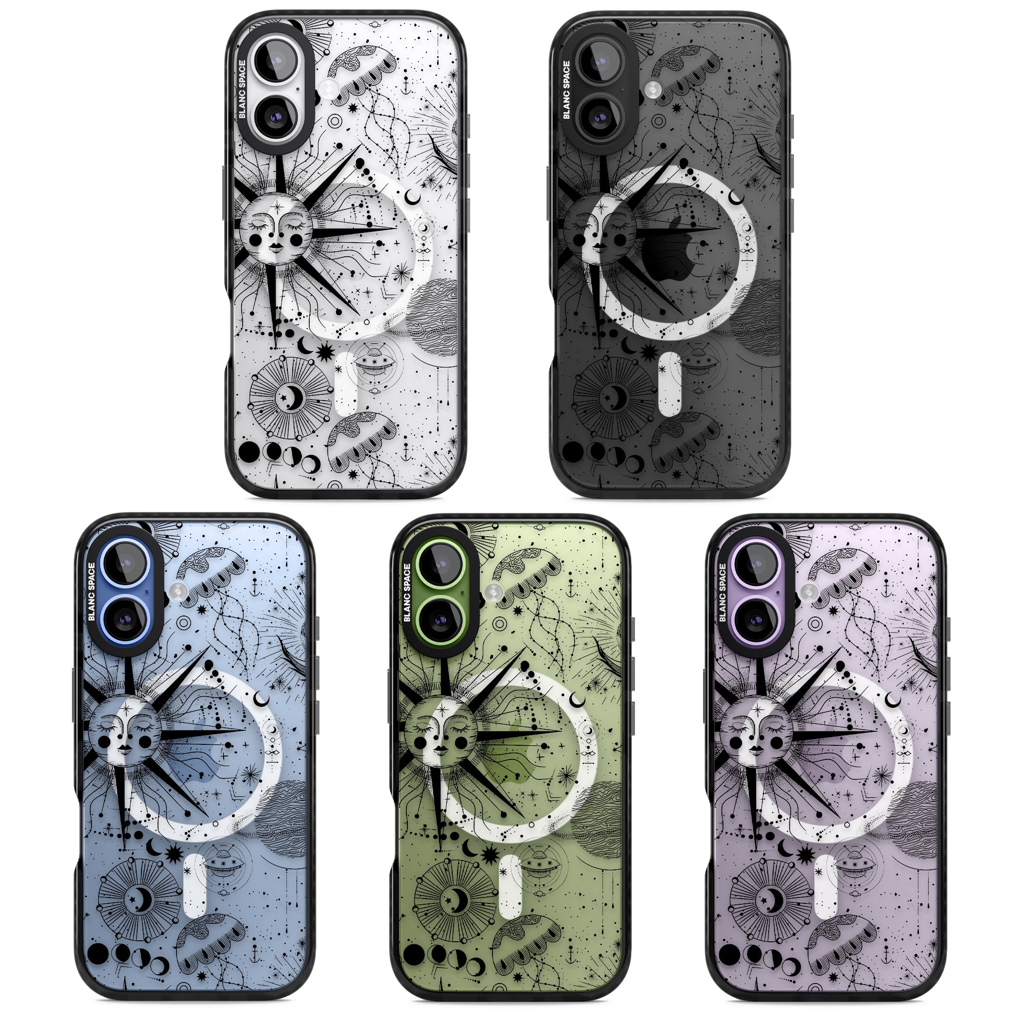 Cosmic Sun Zodiac iPhone 17 Impact Pro Black Phone Case APT Impact Protection