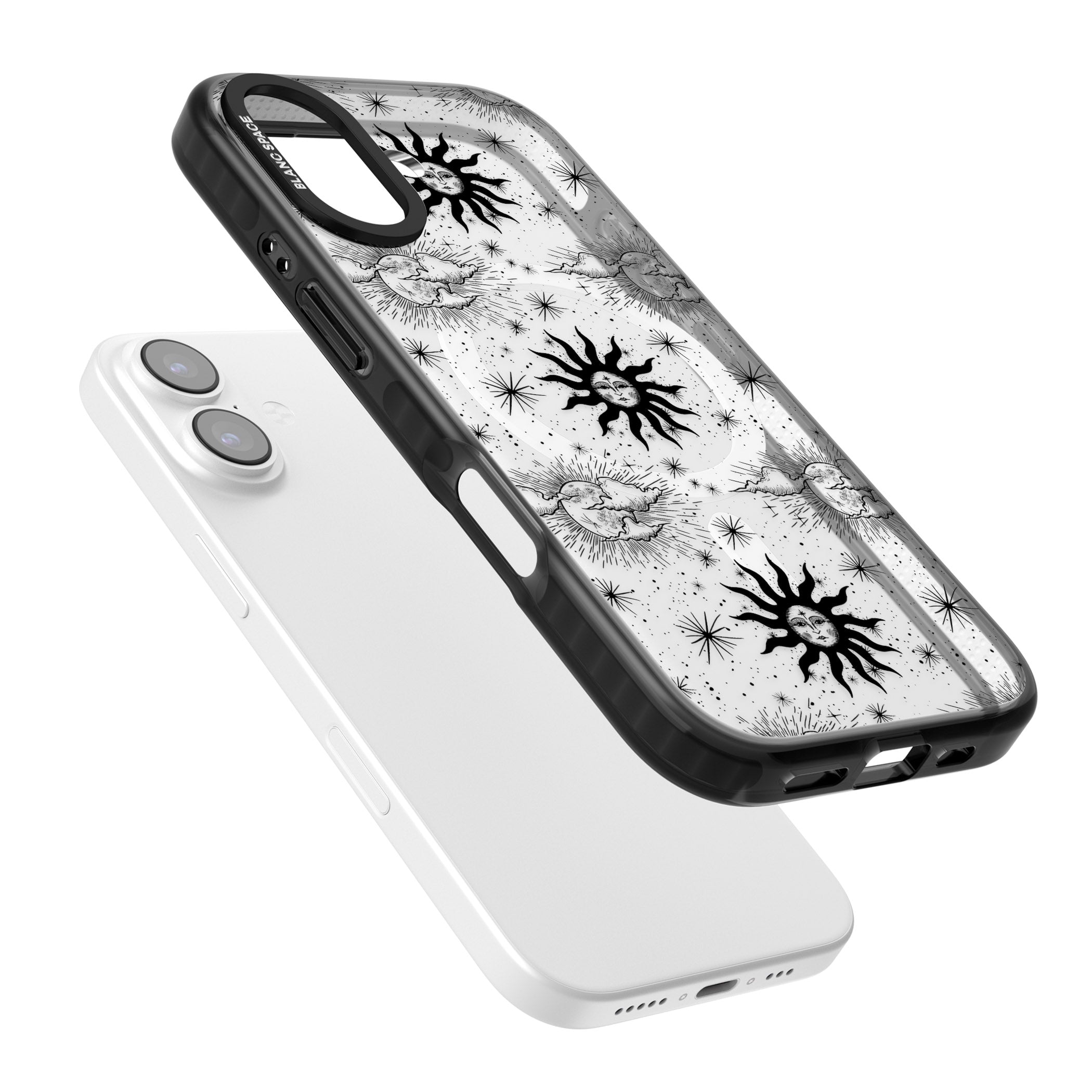 Vintage Sun & Moon iPhone 17 Impact Pro Black Phone Case Colours