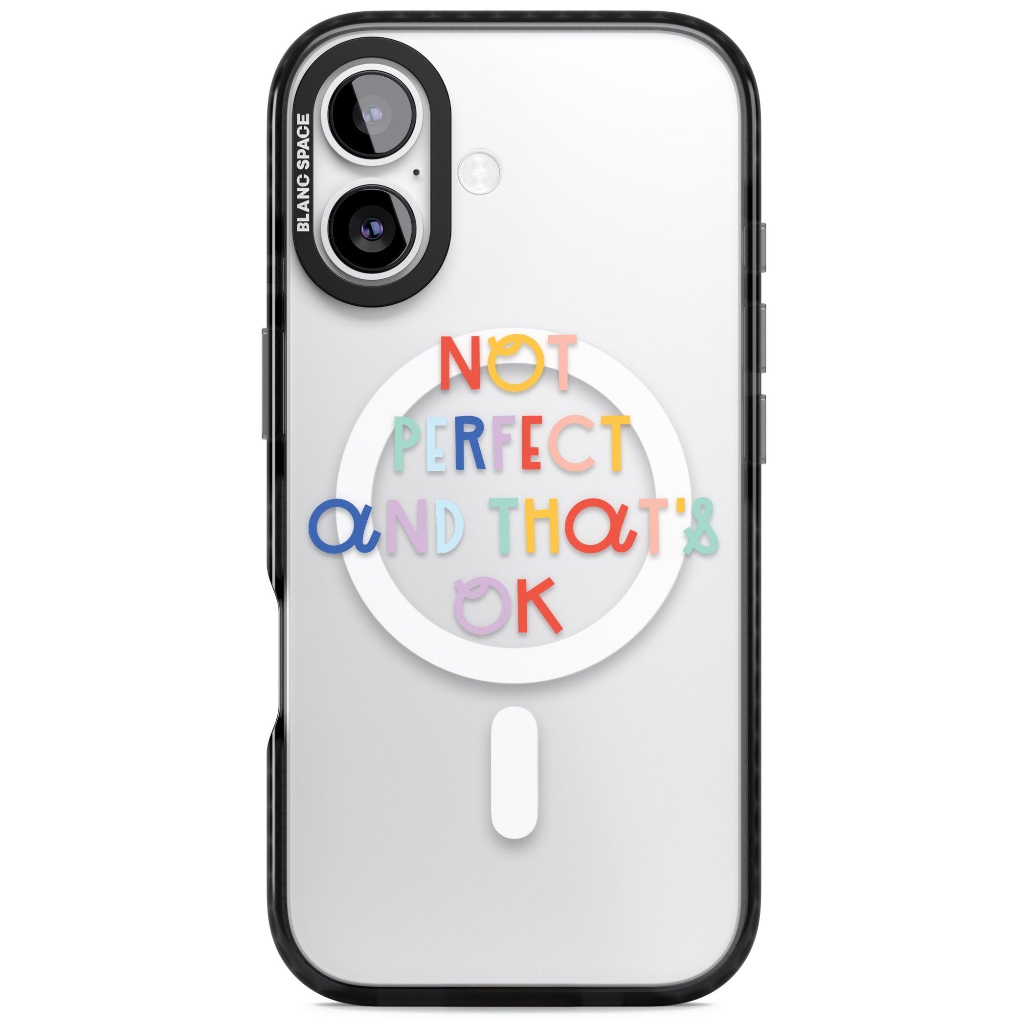 Not Perfect Clear iPhone 17 Impact Pro Black Phone Case
