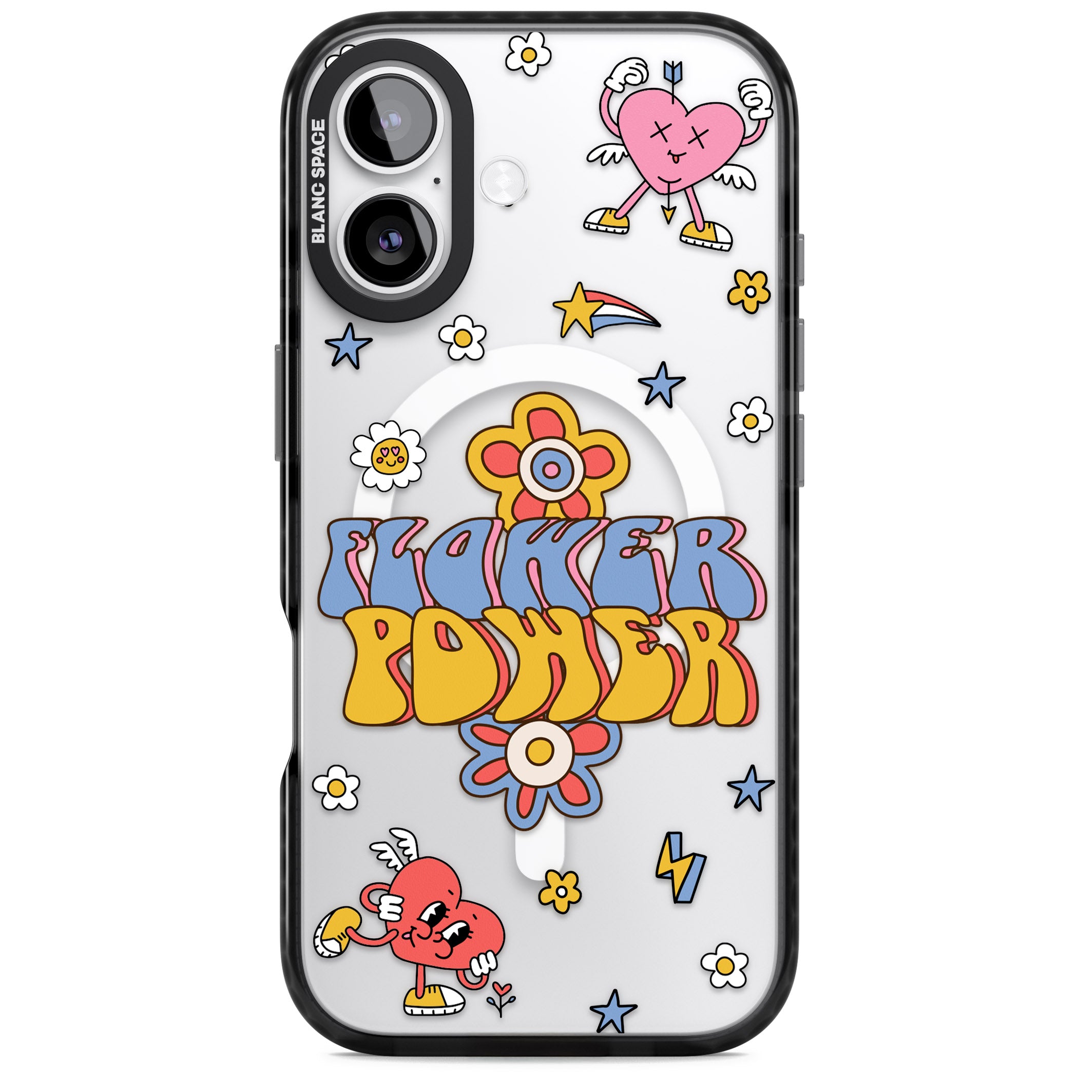 Flower Power iPhone 17 Impact Pro Black Phone Case