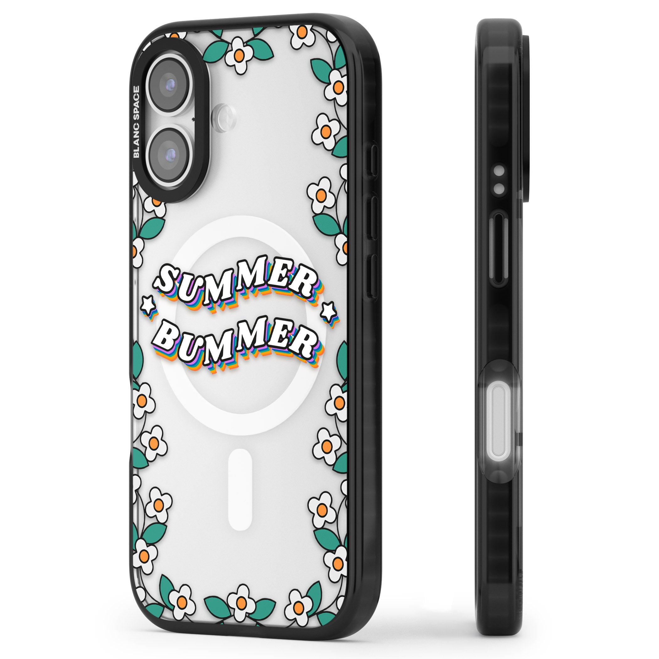 Summer Bummer iPhone 17 Impact Pro Black Phone Case Side Profile