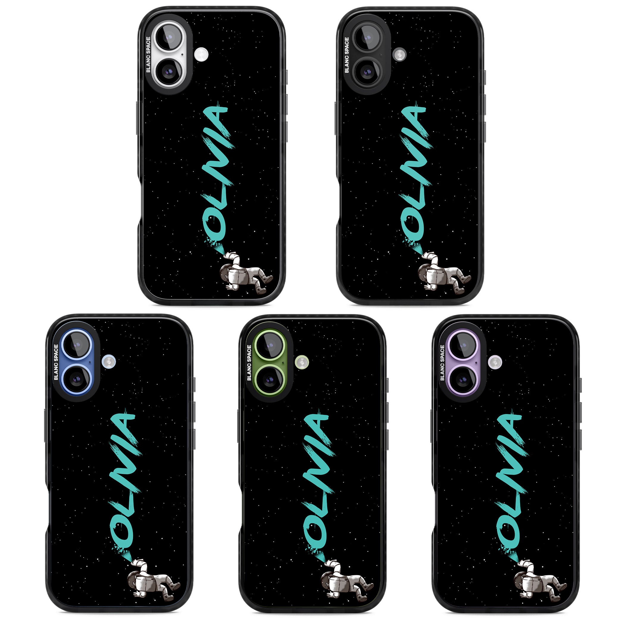 Personalised Astronaut Graffiti iPhone 17 Impact Pro Black Phone Case APT Impact Protection